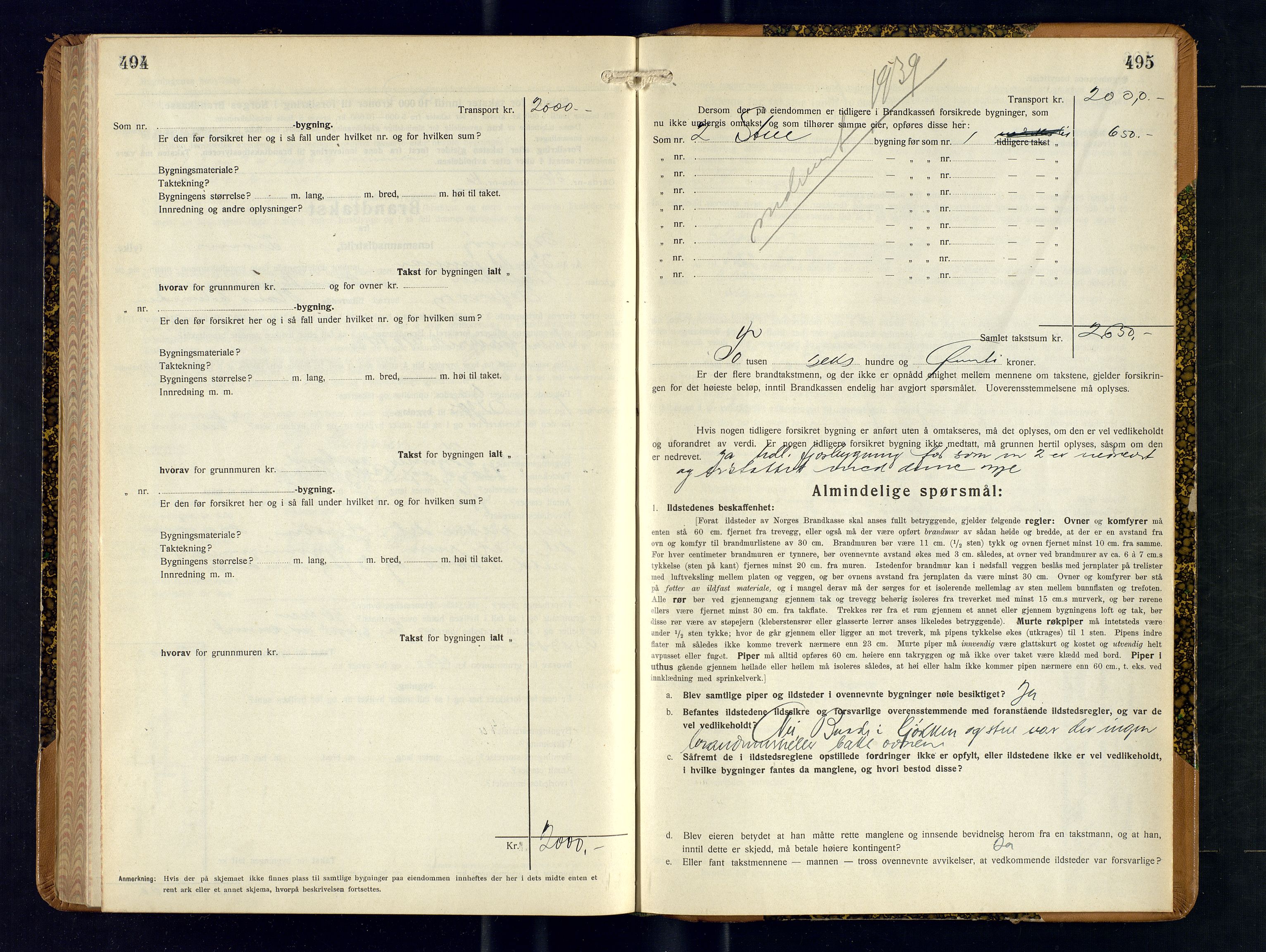 Skjervøy lensmannskontor, AV/SATØ-SATØ-63/F/Fu/Fub/L0263: Branntakstprotokoll (S), 1931-1933, s. 494-495