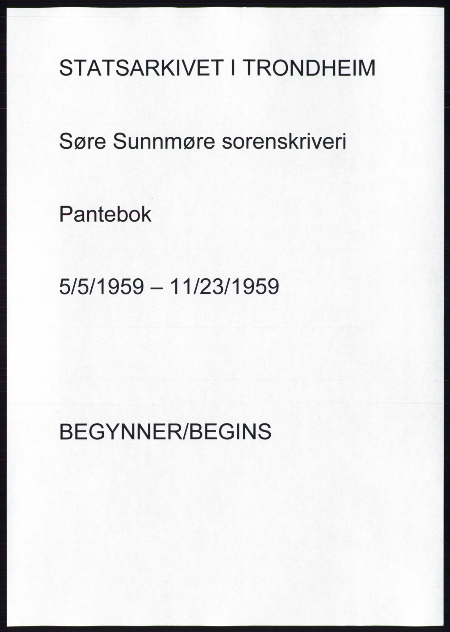Søre Sunnmøre sorenskriveri, AV/SAT-A-4122/1/2/2C/L0133: Pantebok nr. 21B, 1959-1959