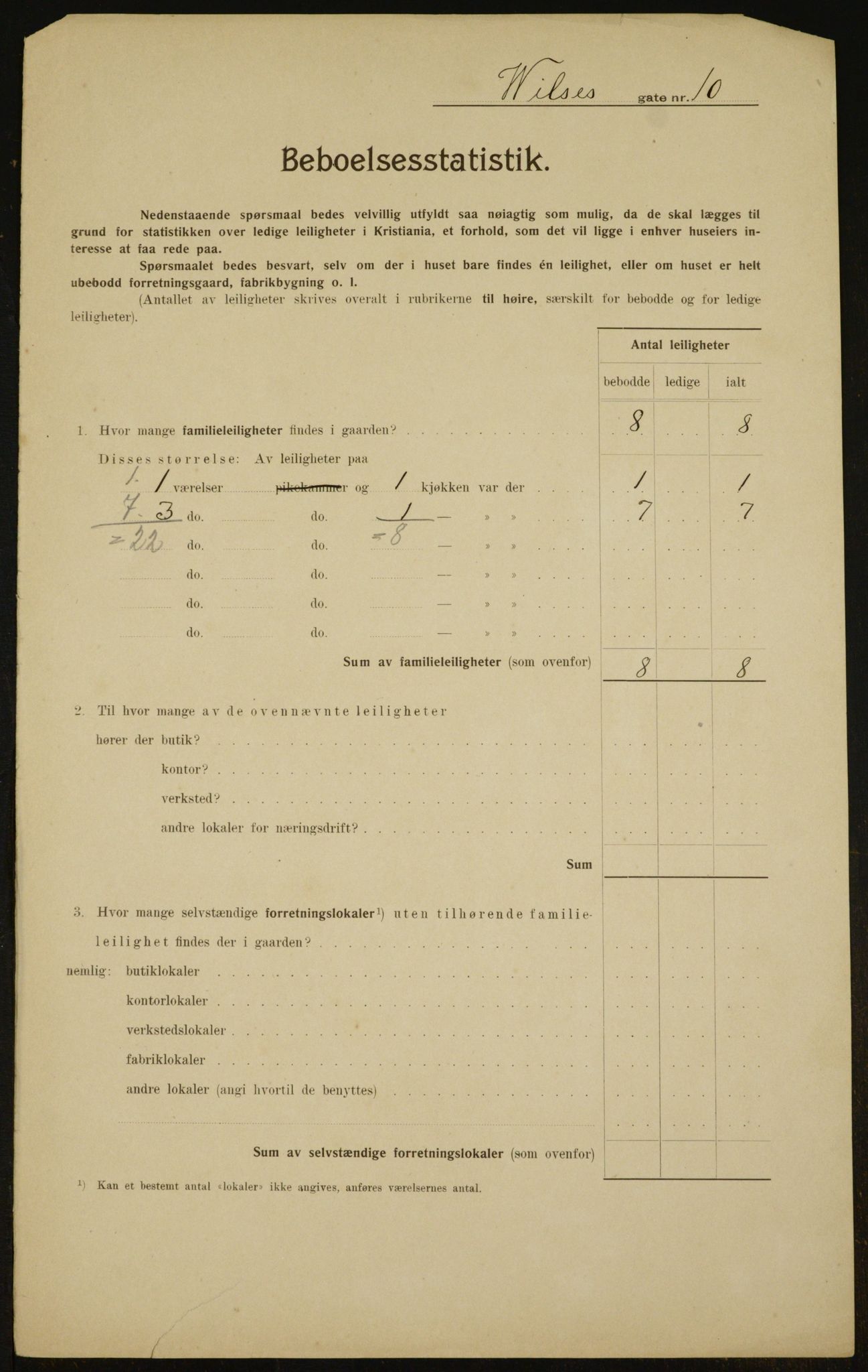 OBA, Kommunal folketelling 1.2.1910 for Kristiania, 1910, s. 121810