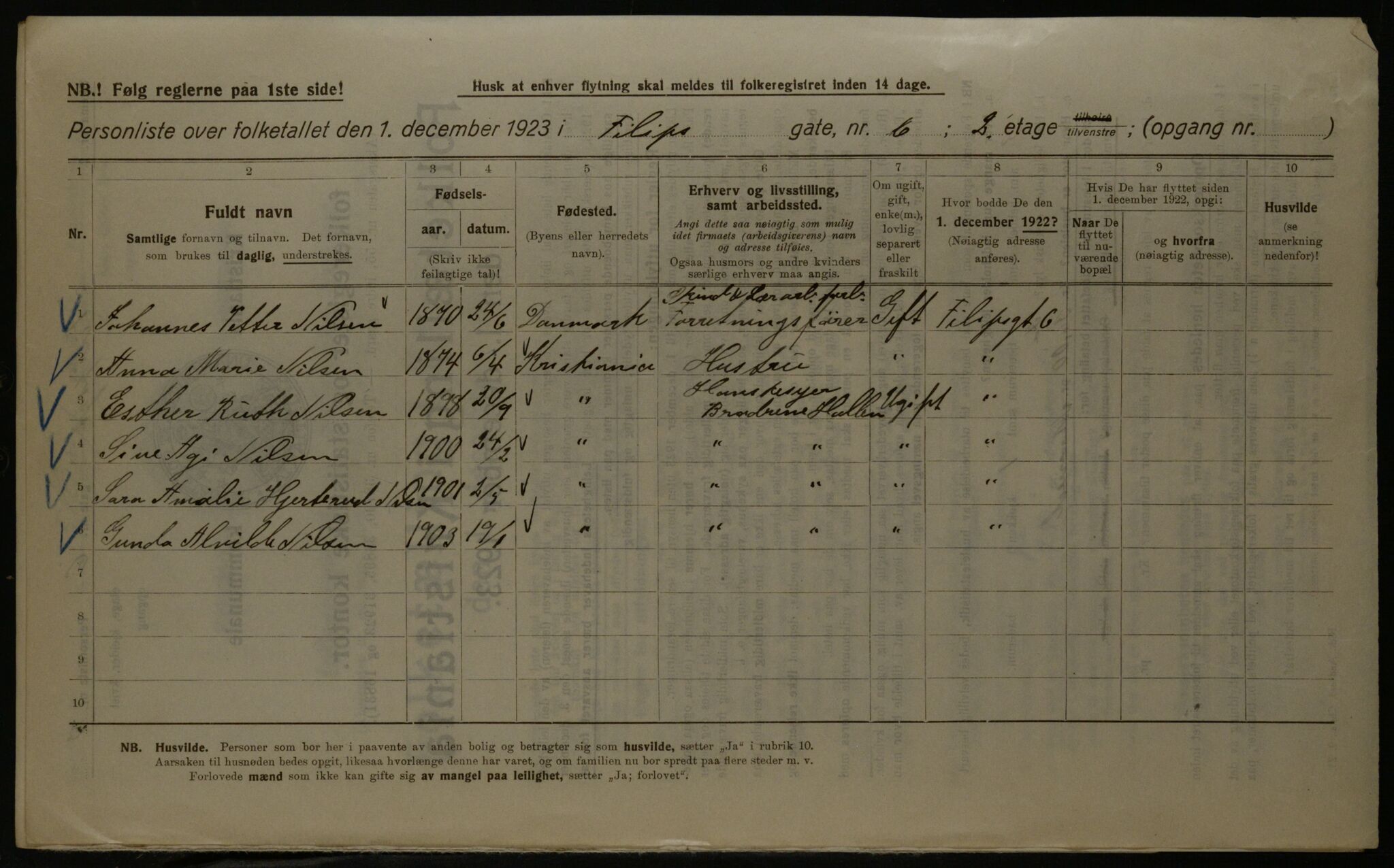 OBA, Kommunal folketelling 1.12.1923 for Kristiania, 1923, s. 27345