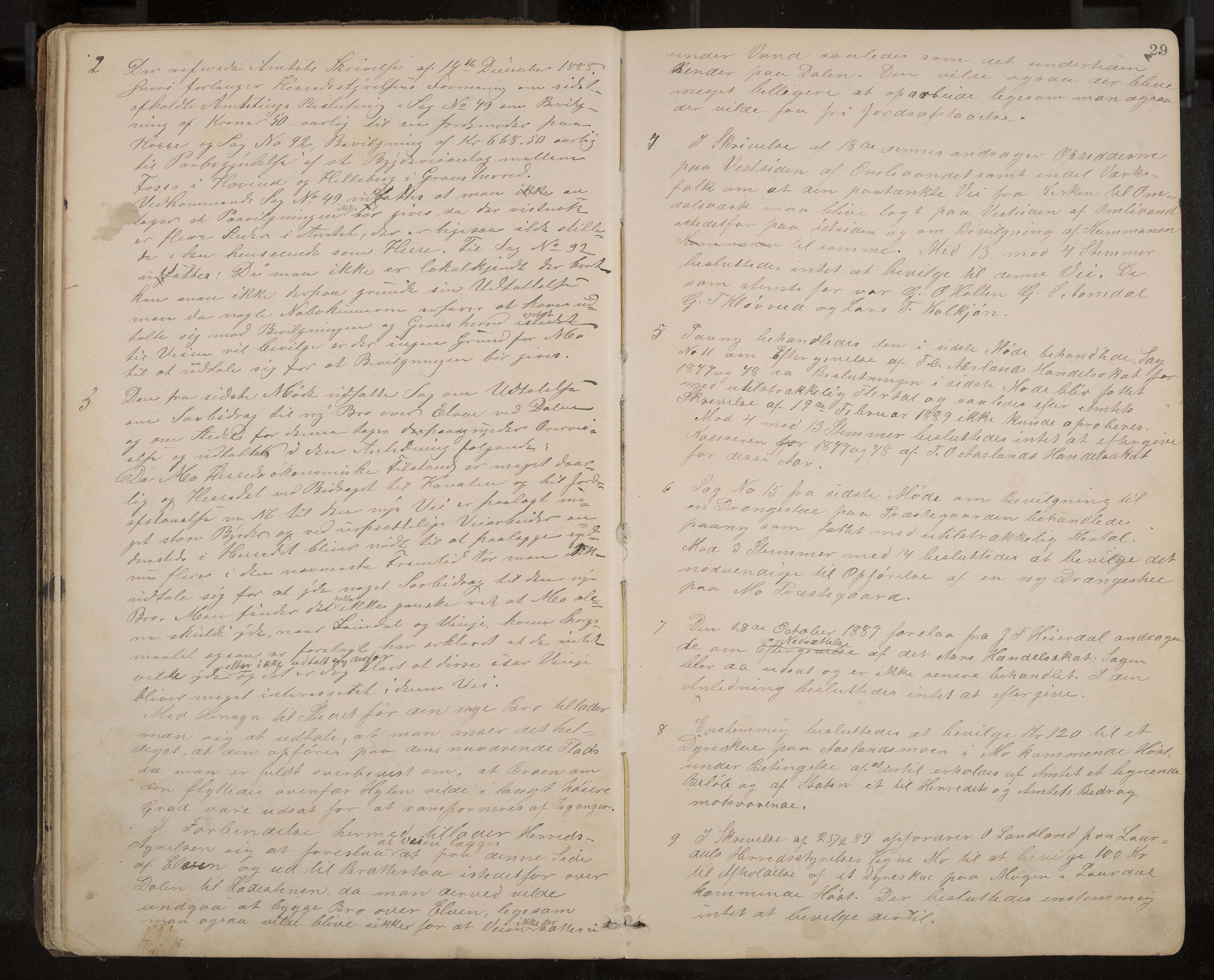 Mo formannskap og sentraladministrasjon, IKAK/0832021/A/L0003: Møtebok, 1886-1903, s. 29