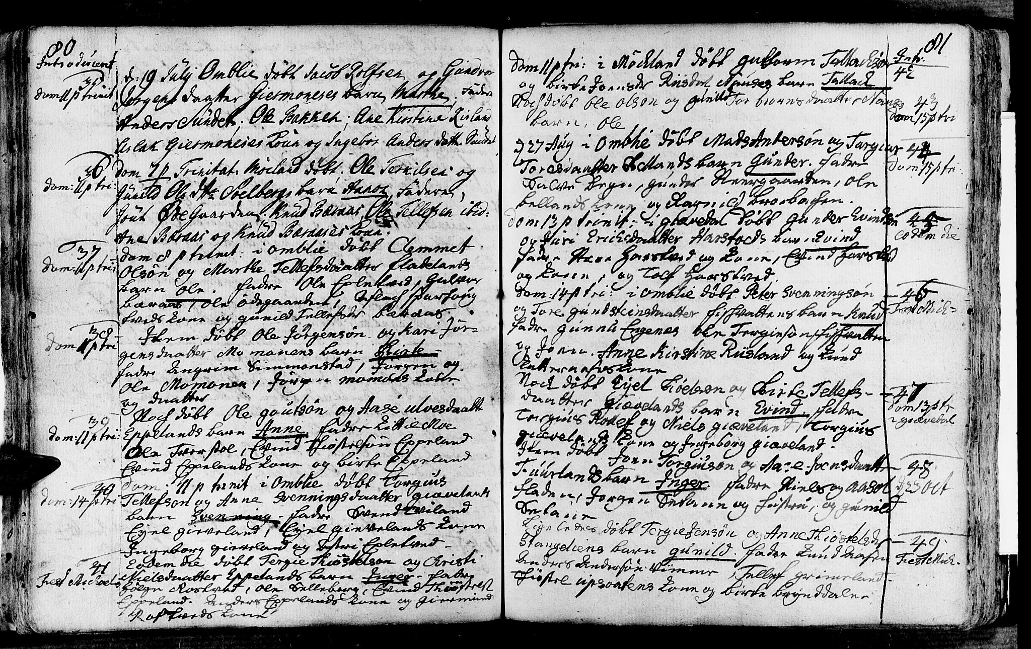 Åmli sokneprestkontor, AV/SAK-1111-0050/F/Fa/Fac/L0003: Ministerialbok nr. A 3, 1756-1775, s. 80-81