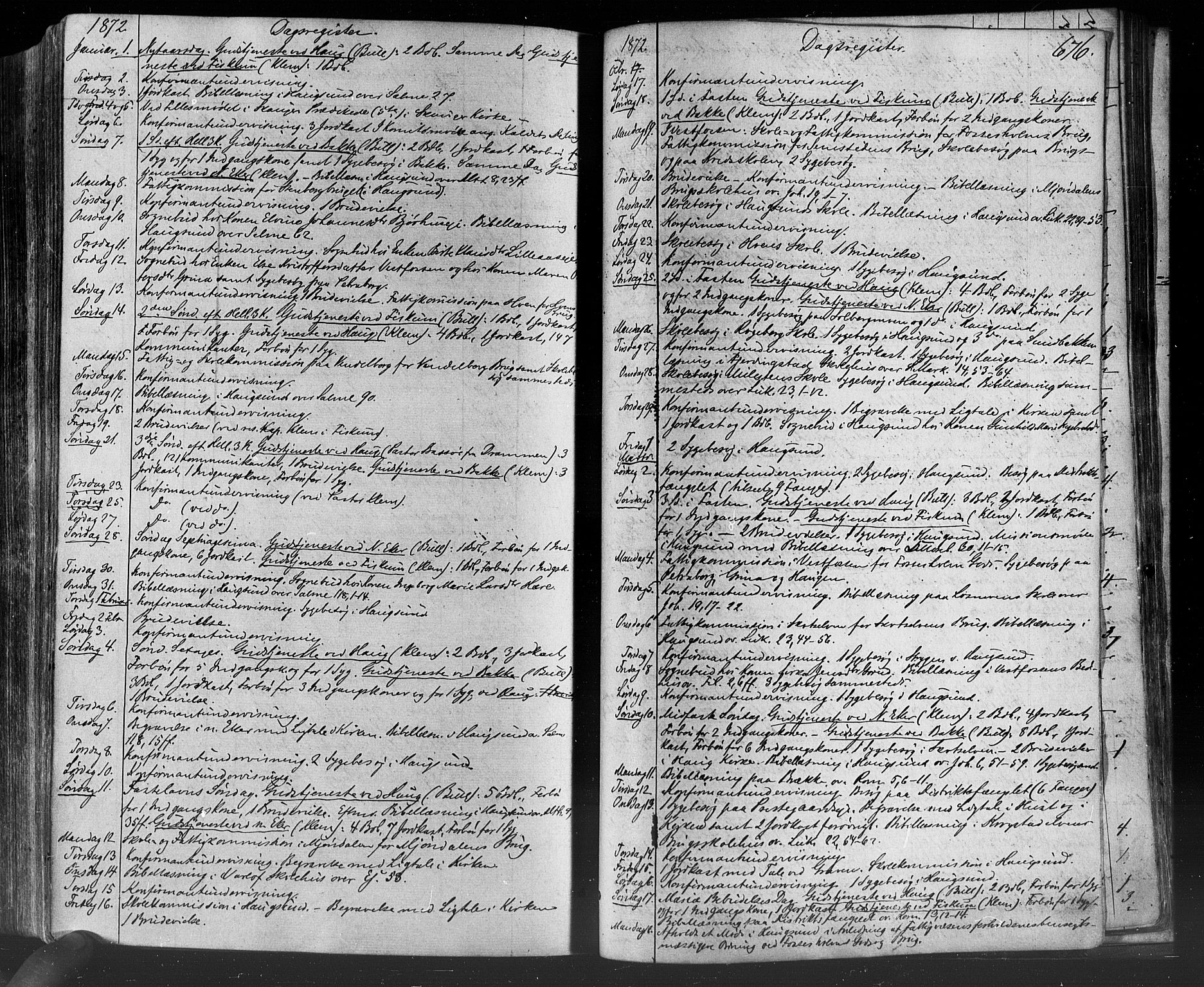 Eiker kirkebøker, AV/SAKO-A-4/F/Fa/L0017: Ministerialbok nr. I 17, 1869-1877, s. 676