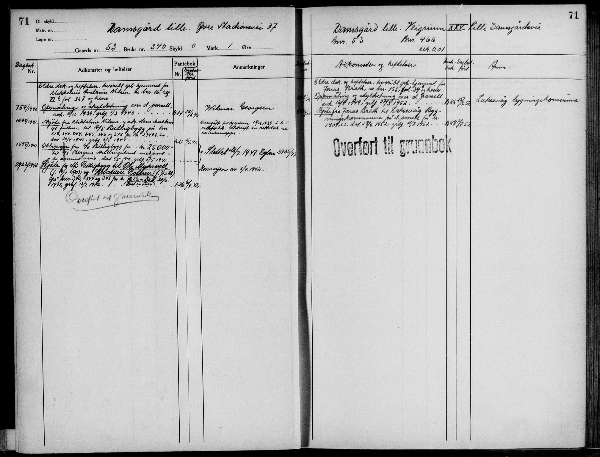 Midhordland sorenskriveri, AV/SAB-A-3001/1/G/Ga/Gab/L0117: Panteregister nr. II.A.b.117, s. 71