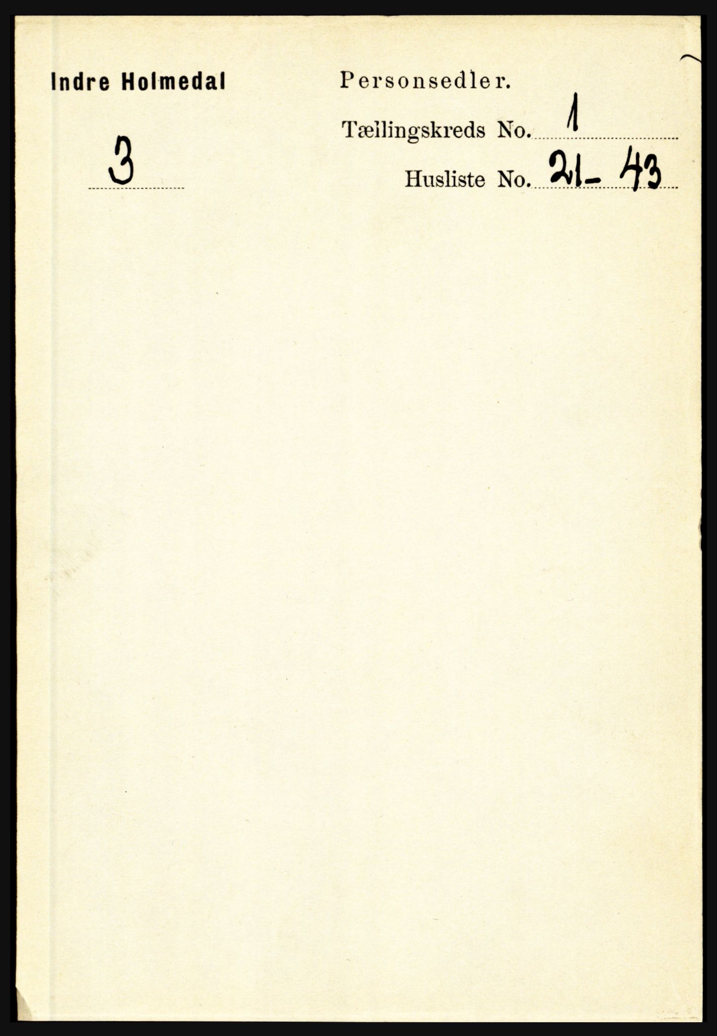RA, Folketelling 1891 for 1430 Indre Holmedal herred, 1891, s. 219