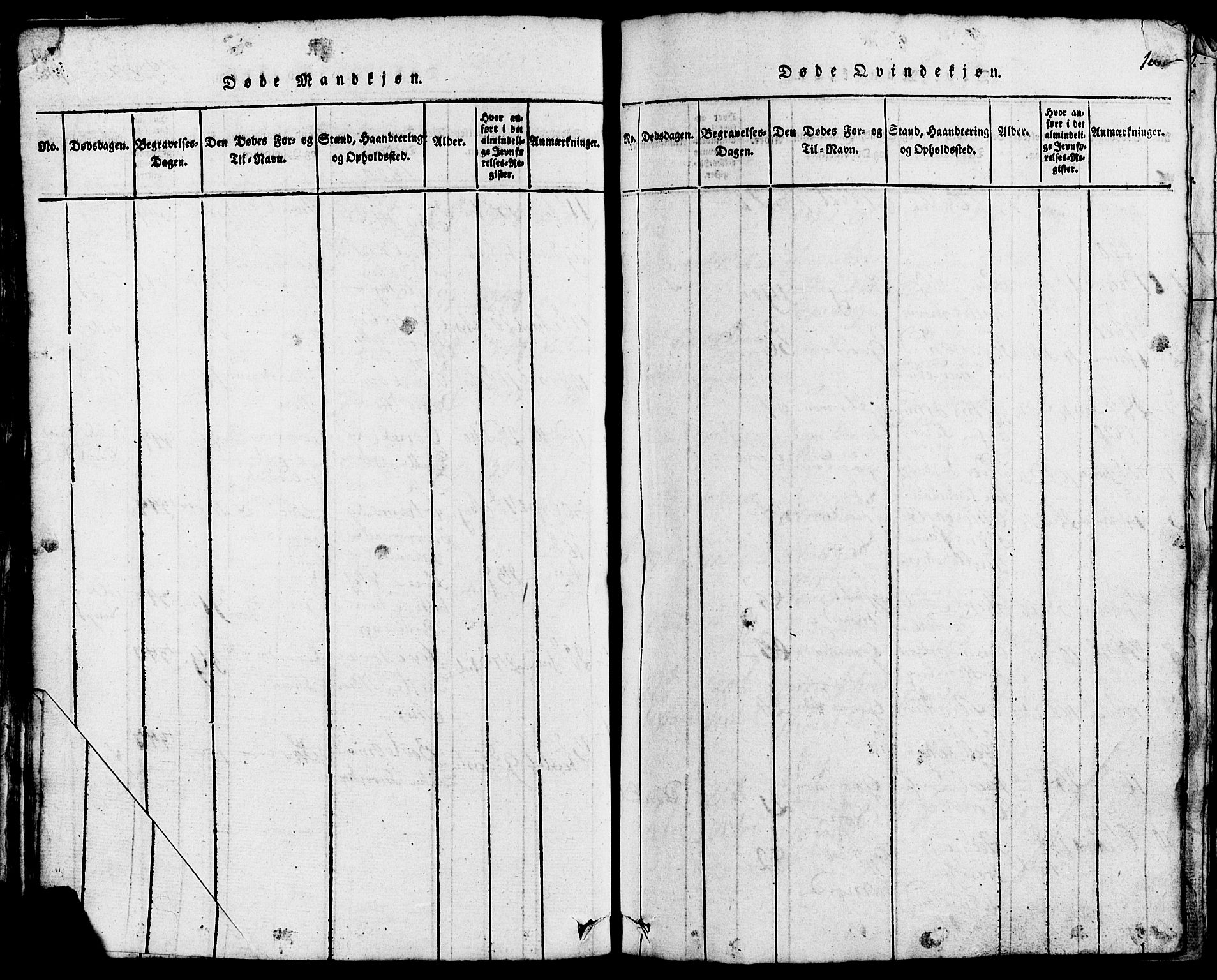 Lund sokneprestkontor, SAST/A-101809/S07/L0002: Klokkerbok nr. B 2, 1816-1832, s. 101