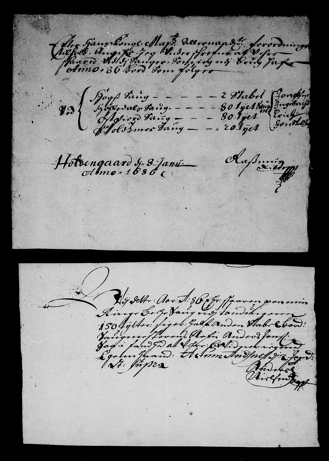 Rentekammeret inntil 1814, Reviderte regnskaper, Stiftamtstueregnskaper, Trondheim stiftamt og Nordland amt, RA/EA-6044/R/Rg/L0083: Trondheim stiftamt og Nordland amt, 1686