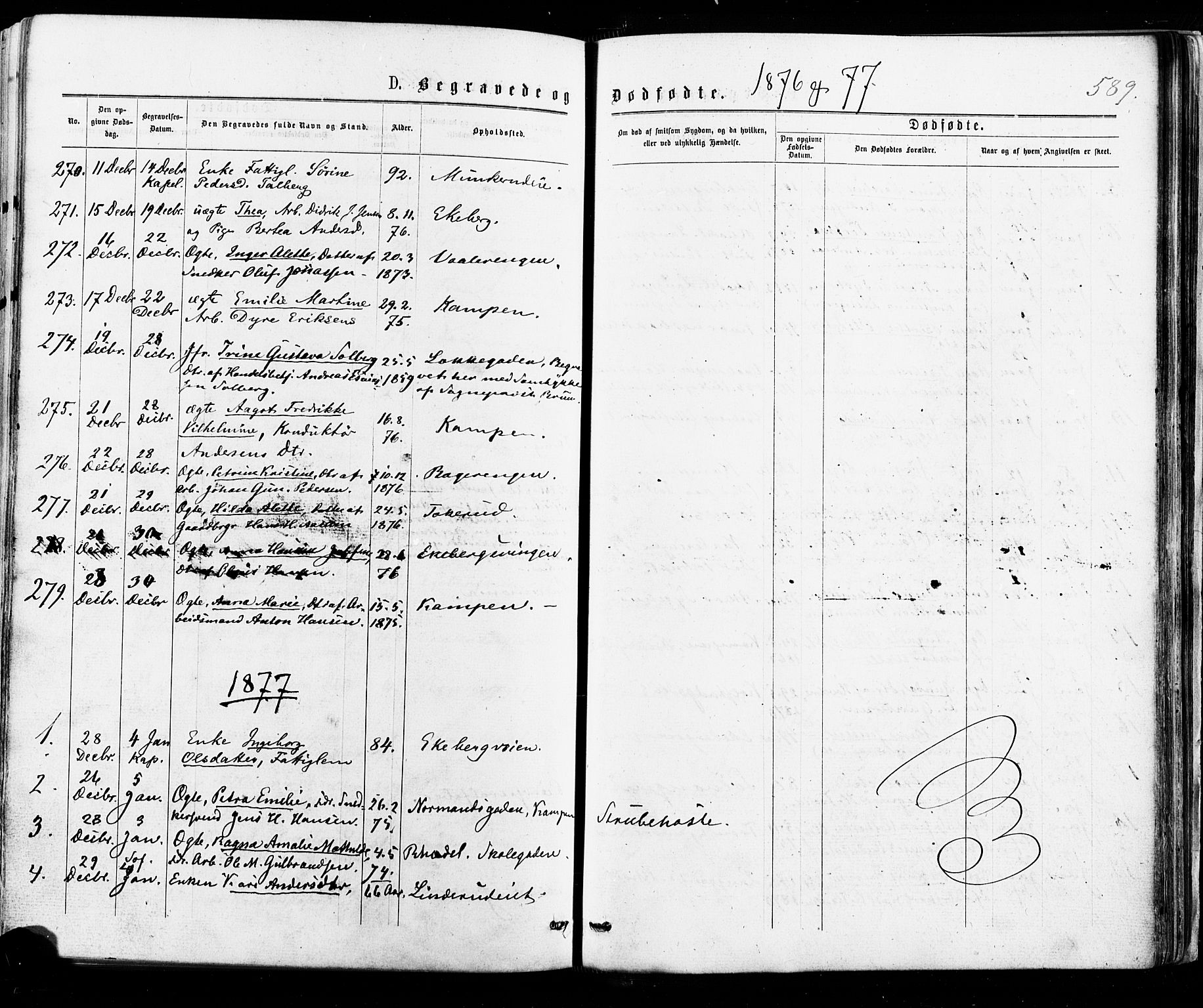 Østre Aker prestekontor Kirkebøker, AV/SAO-A-10840/F/Fa/L0004: Ministerialbok nr. I 4, 1876-1889, s. 589