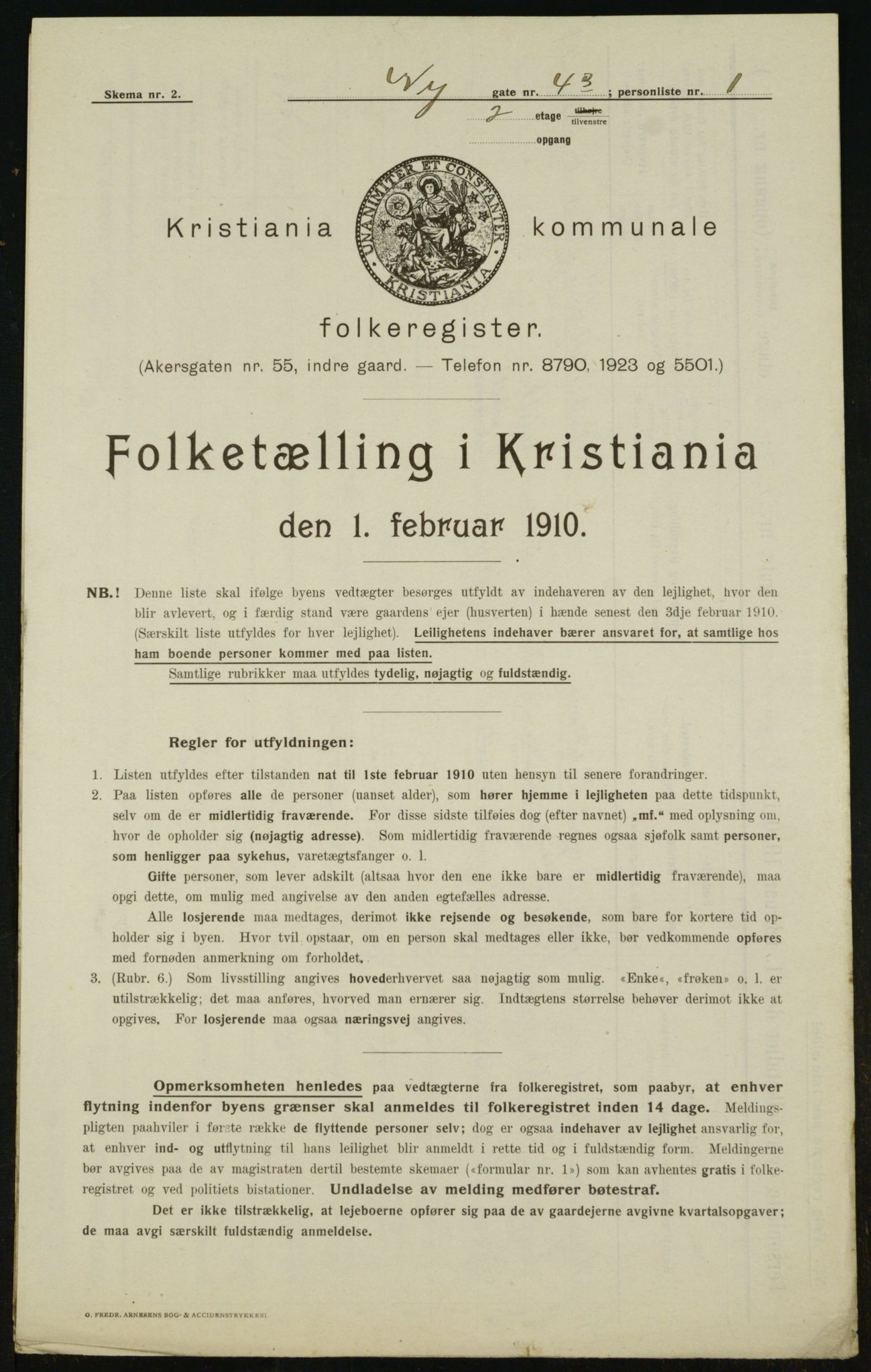 OBA, Kommunal folketelling 1.2.1910 for Kristiania, 1910, s. 71401