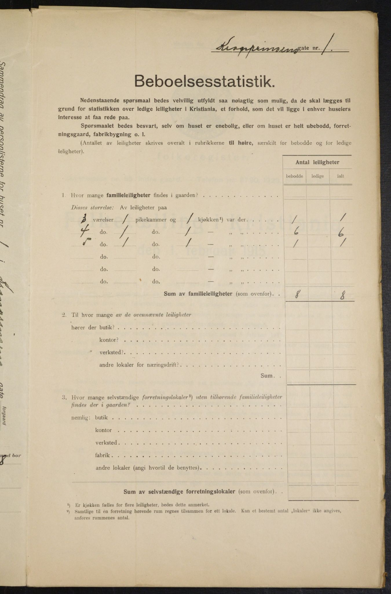 OBA, Kommunal folketelling 1.2.1915 for Kristiania, 1915, s. 53983