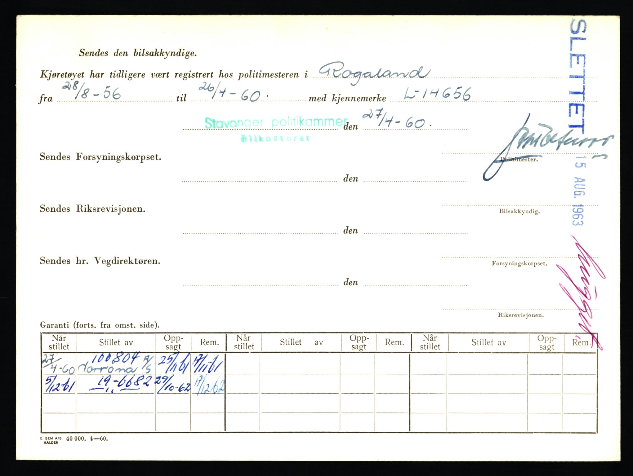 Stavanger trafikkstasjon, AV/SAST-A-101942/0/F/L0011: L-3700 - L-4199, 1930-1971, s. 224