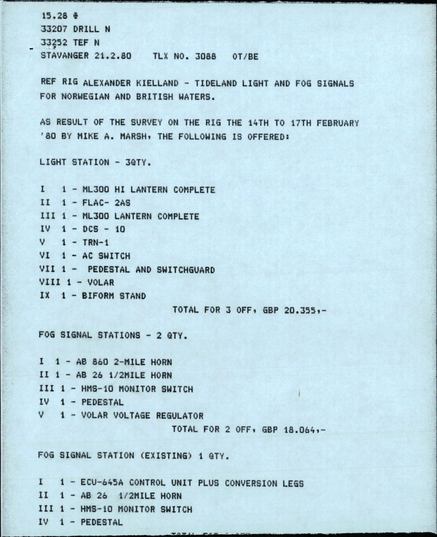 Pa 1503 - Stavanger Drilling AS, AV/SAST-A-101906/2/E/Eb/Eba/L0004: Sak og korrespondanse, 1976-1980