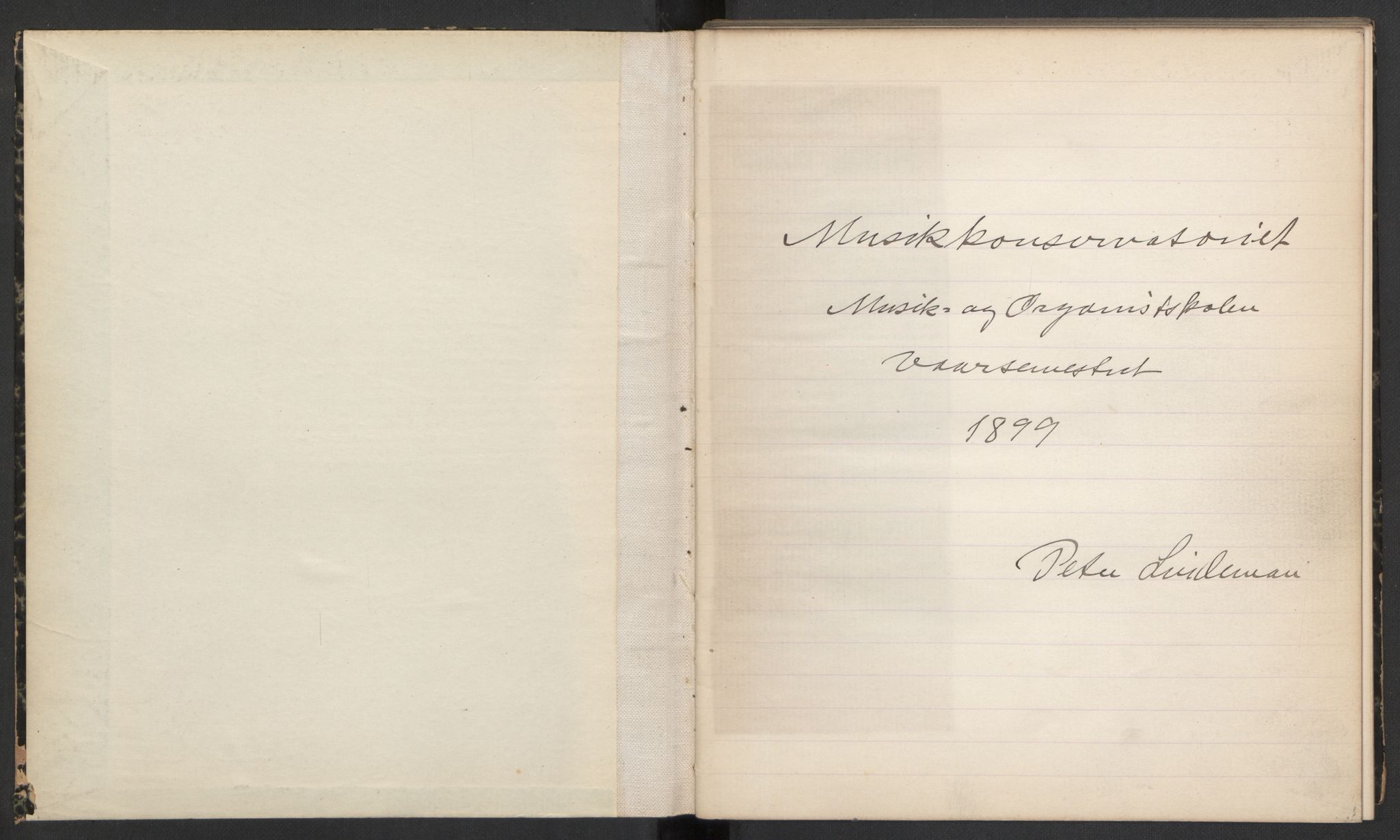 Musikkonservatoriet i Oslo, AV/RA-PA-1761/F/Fa/L0002/0003: Oversikt over lærere, elever, m.m. / Musikkonservatoriet i Oslo - Vårsemesteret, 1899