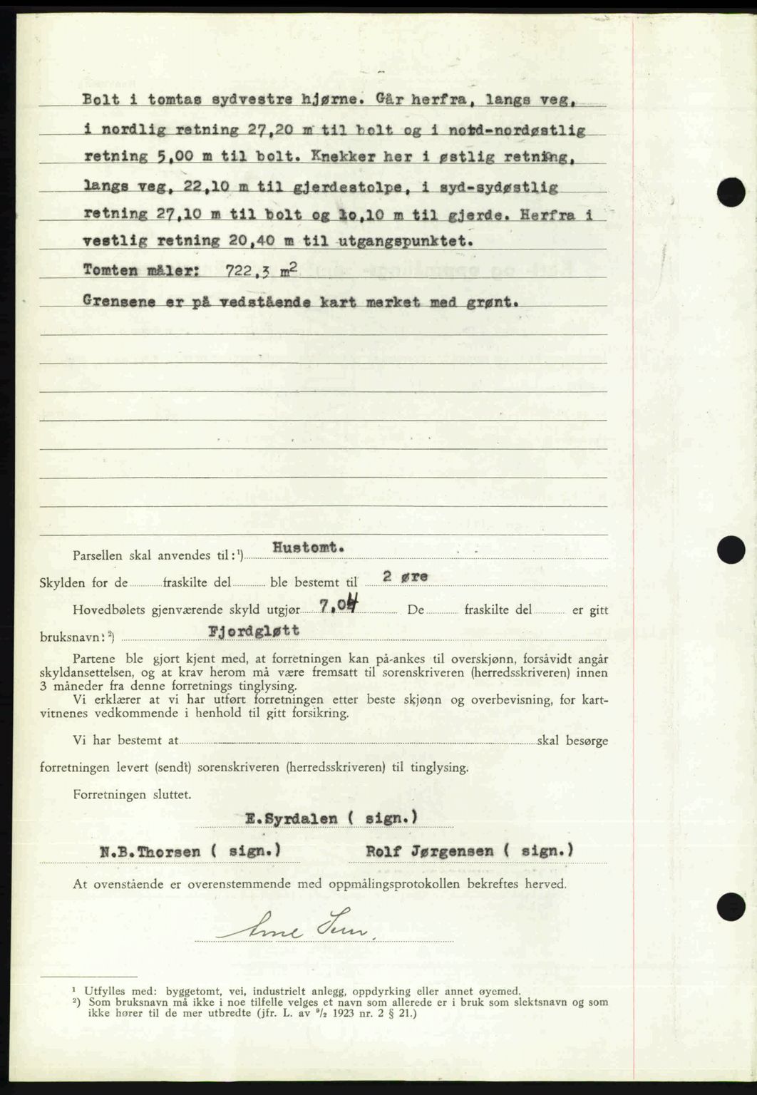 Nedenes sorenskriveri, SAK/1221-0006/G/Gb/Gba/L0060: Pantebok nr. A12, 1948-1949, Dagboknr: 490/1949