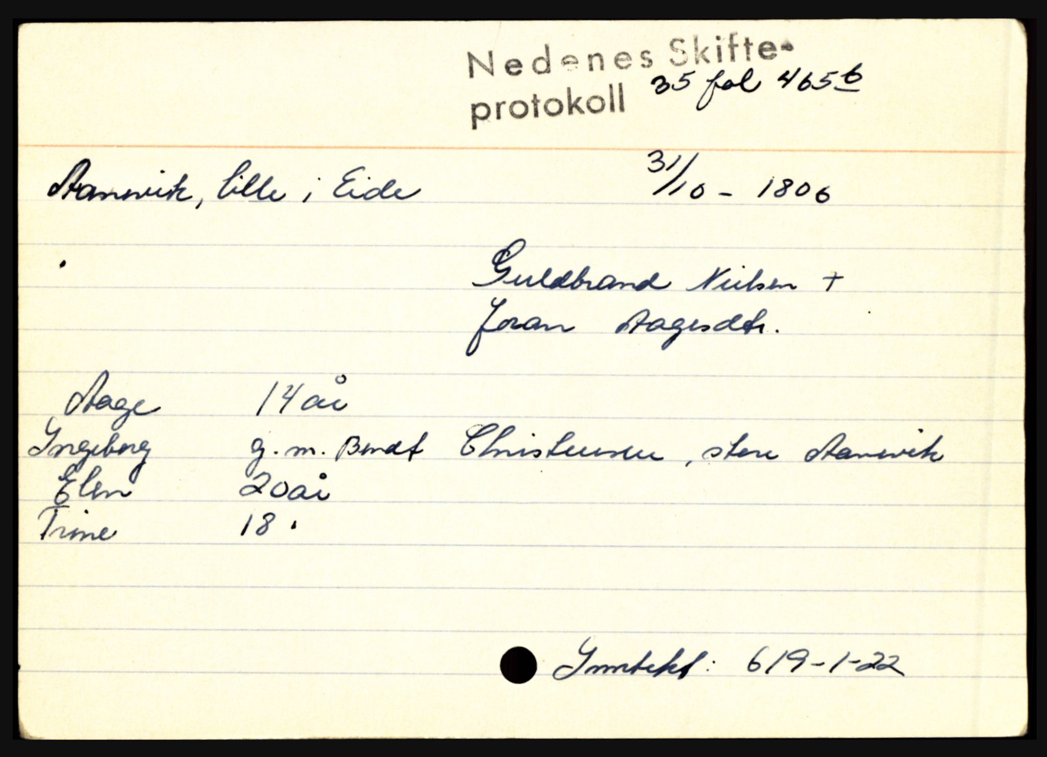 Nedenes sorenskriveri før 1824, AV/SAK-1221-0007/H, s. 503