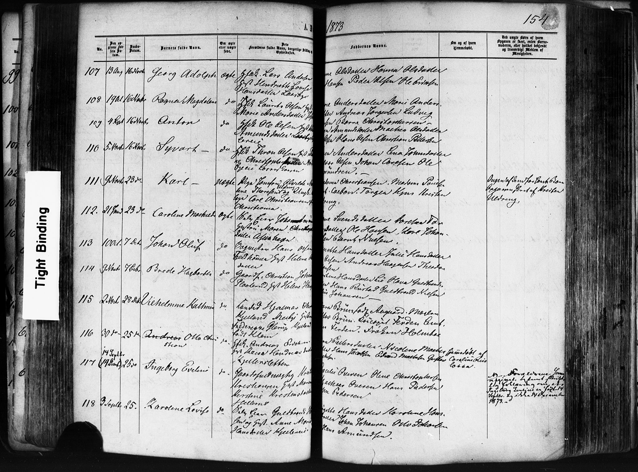 Skedsmo prestekontor Kirkebøker, AV/SAO-A-10033a/F/Fa/L0011: Ministerialbok nr. I 11, 1866-1876, s. 154