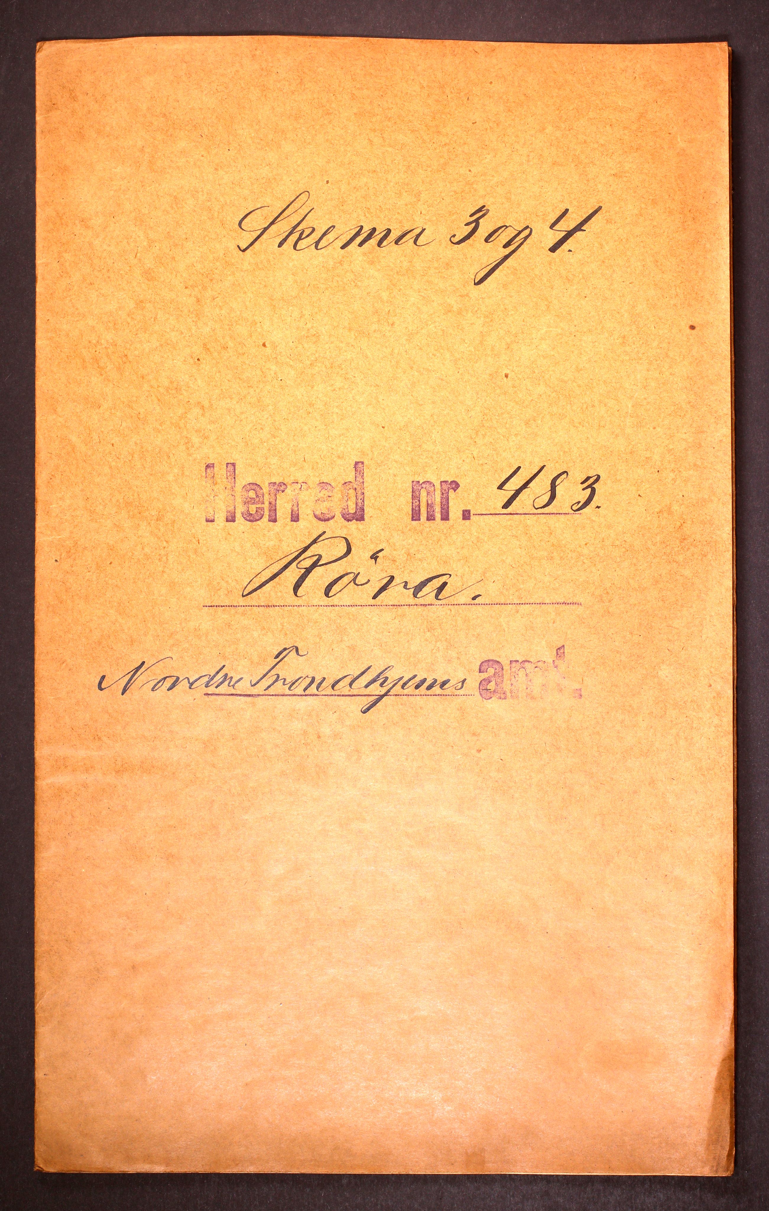RA, Folketelling 1910 for 1730 Røra herred, 1910, s. 1