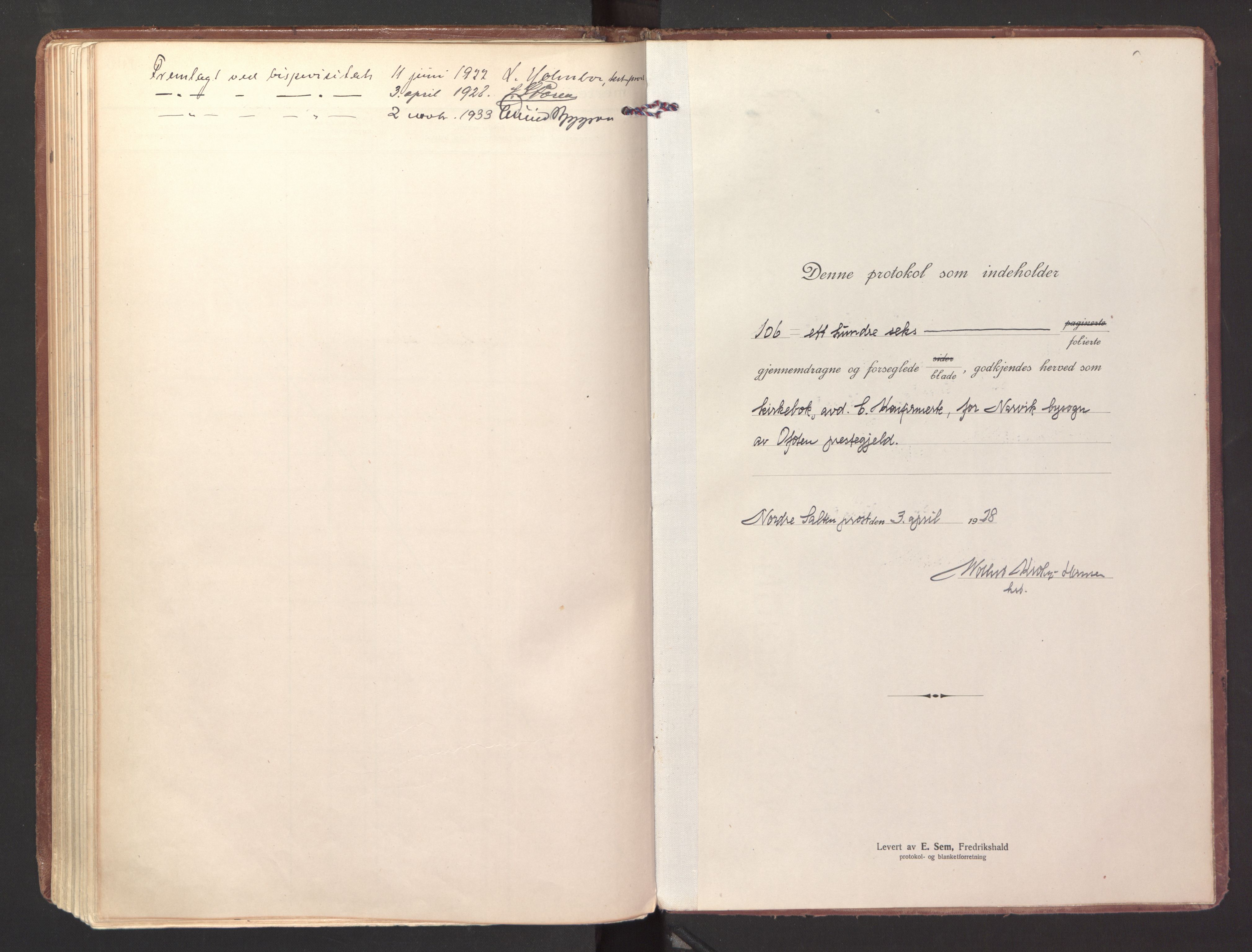 Ministerialprotokoller, klokkerbøker og fødselsregistre - Nordland, SAT/A-1459/871/L1004: Ministerialbok nr. 871A20, 1921-1932