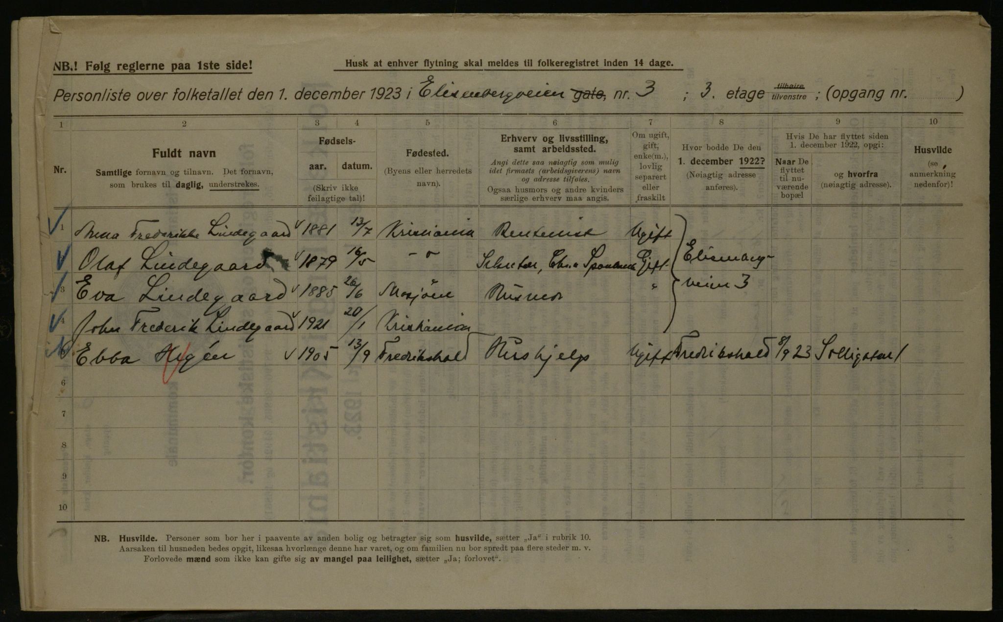 OBA, Kommunal folketelling 1.12.1923 for Kristiania, 1923, s. 22779