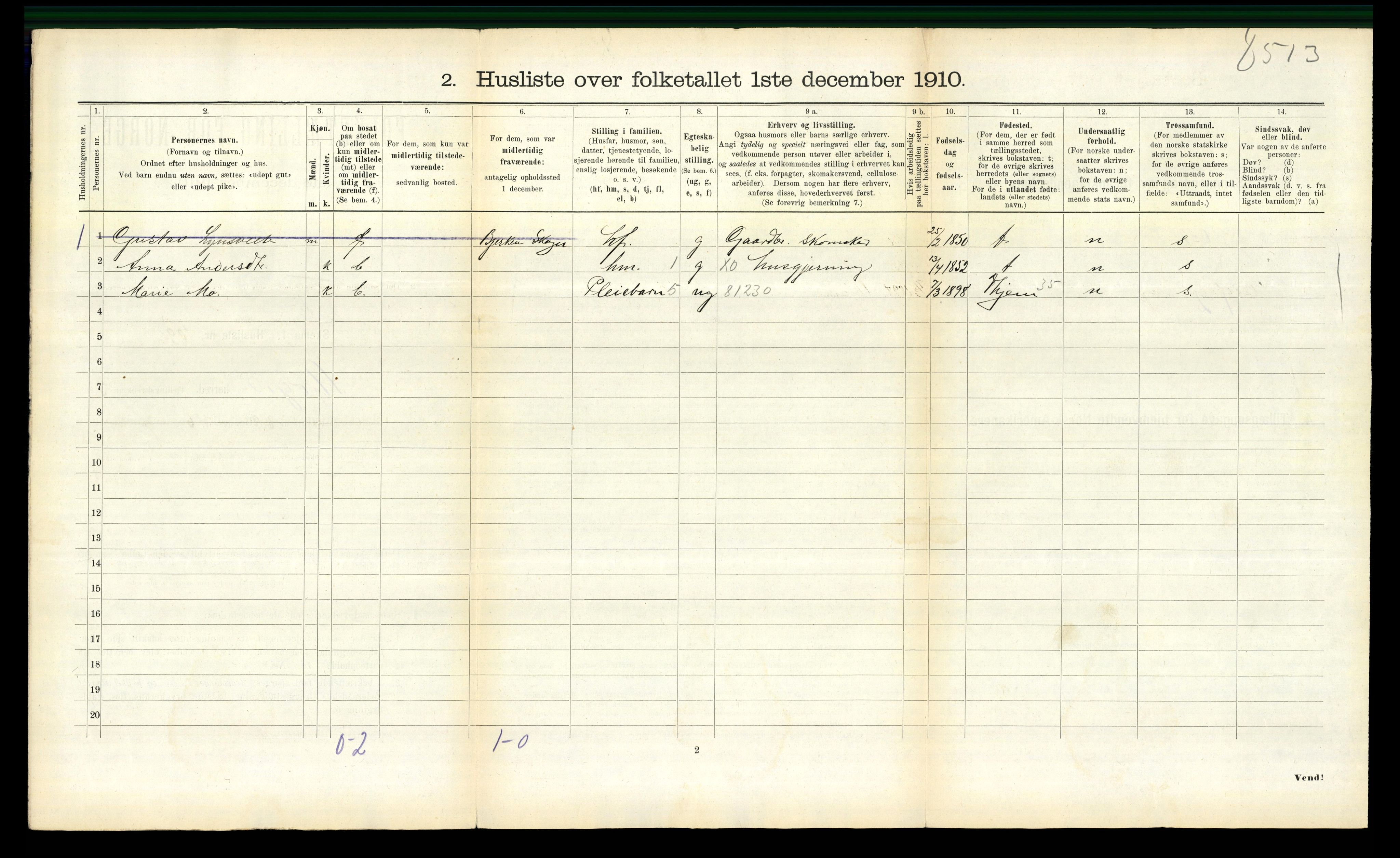 RA, Folketelling 1910 for 1719 Skogn herred, 1910, s. 751