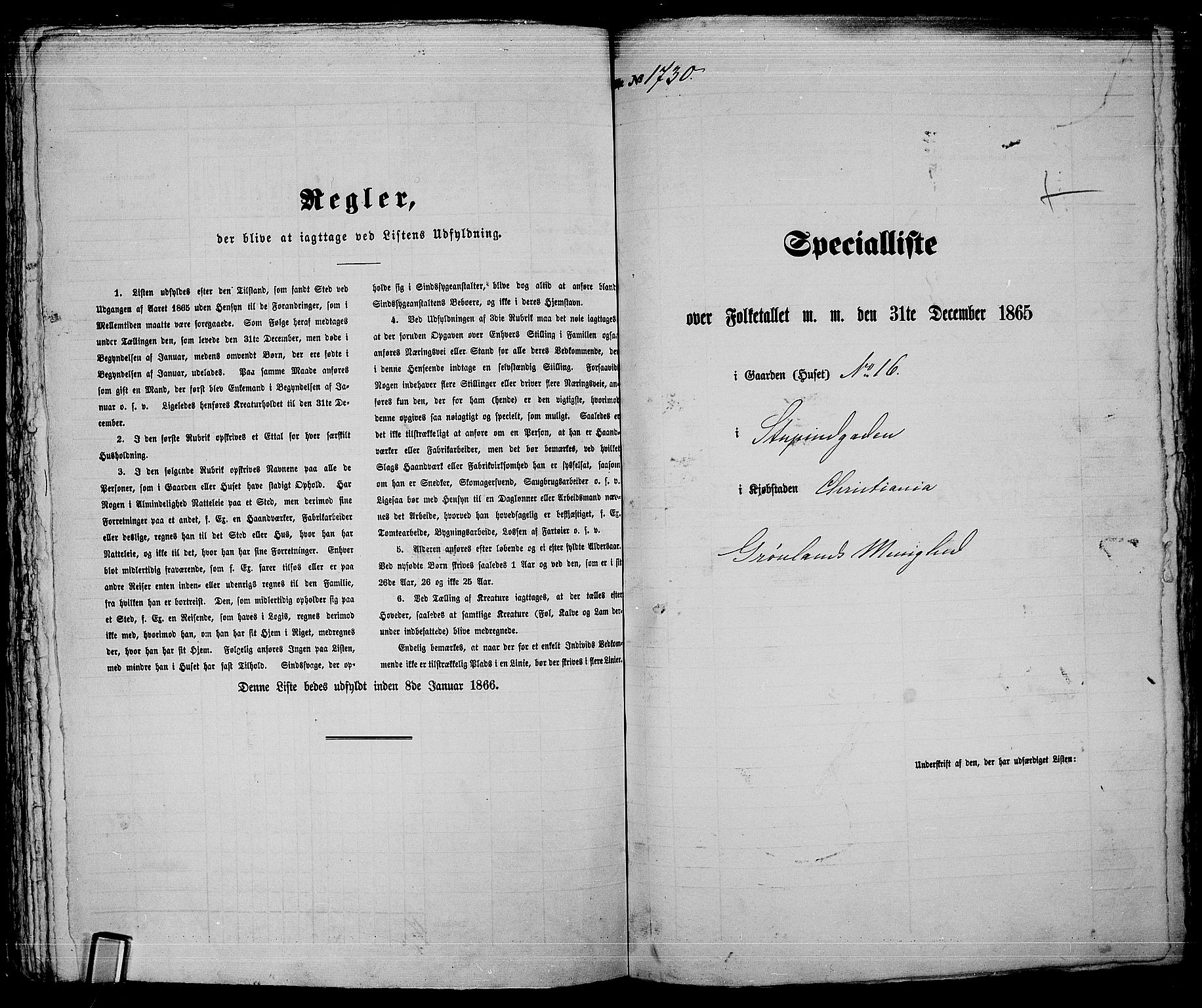 RA, Folketelling 1865 for 0301 Kristiania kjøpstad, 1865, s. 3898