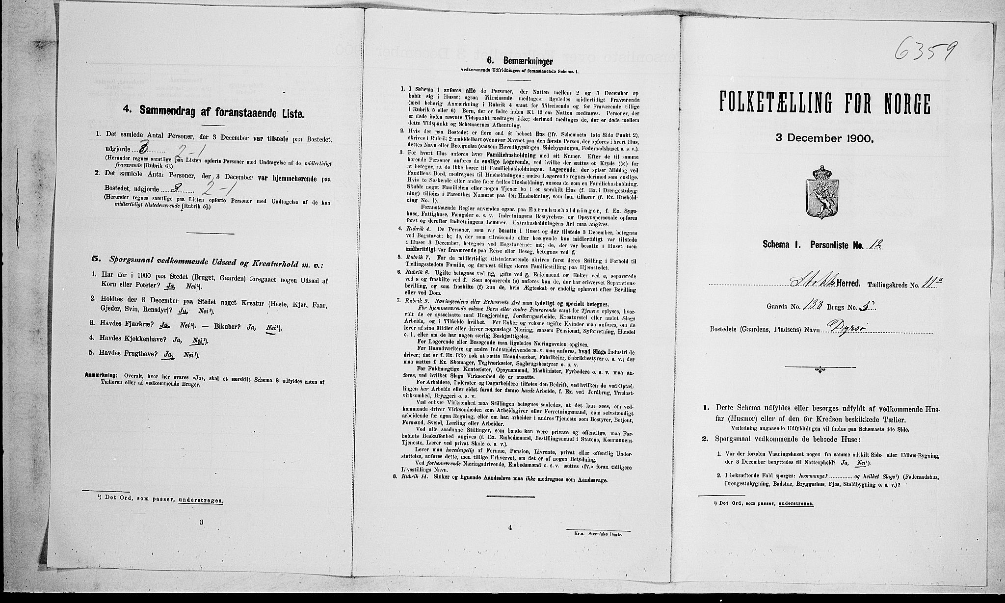 RA, Folketelling 1900 for 0720 Stokke herred, 1900, s. 1770