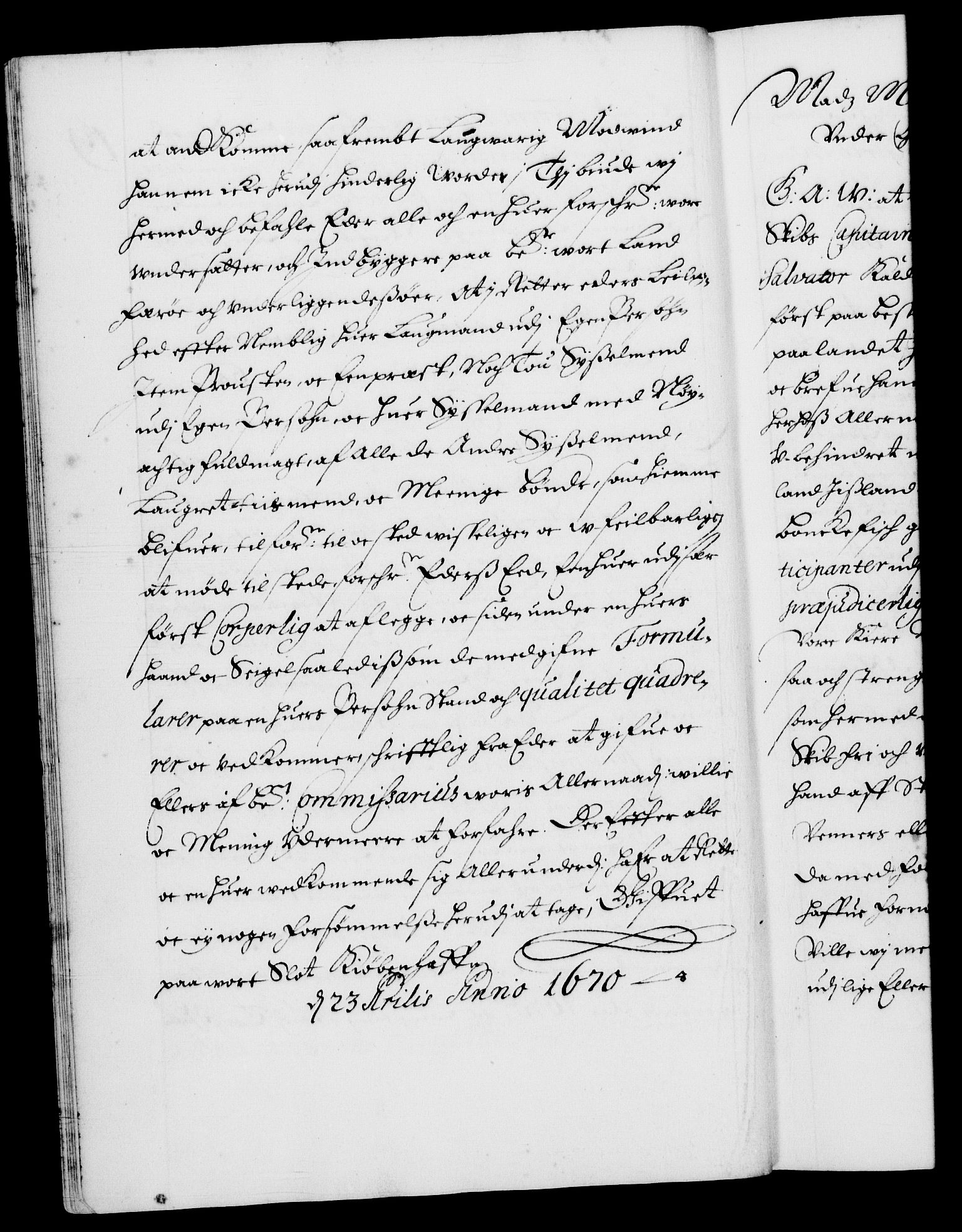 Danske Kanselli 1572-1799, RA/EA-3023/F/Fc/Fca/Fcaa/L0011: Norske registre (mikrofilm), 1670-1673, s. 19b