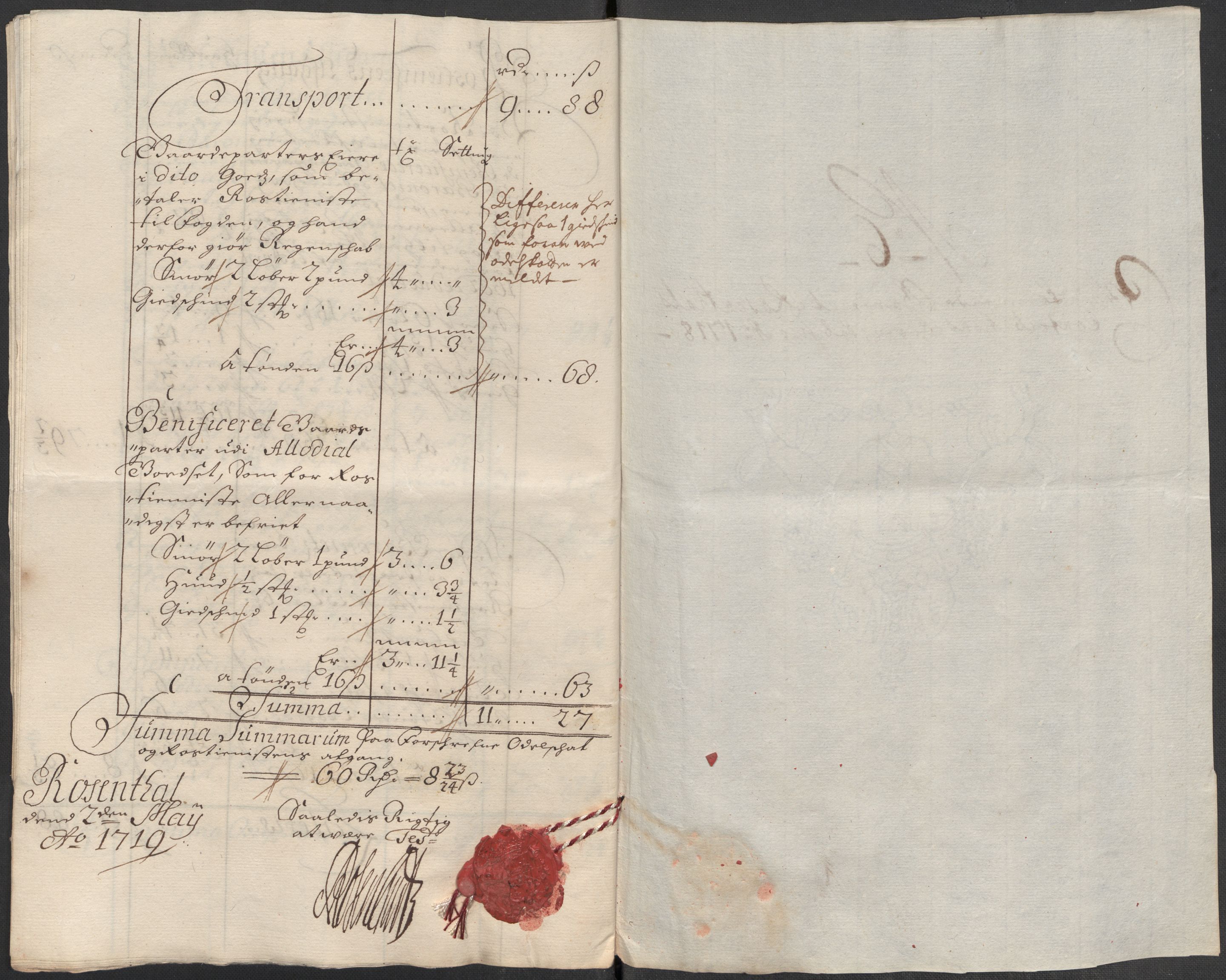 Rentekammeret inntil 1814, Reviderte regnskaper, Fogderegnskap, RA/EA-4092/R49/L3140: Fogderegnskap Rosendal Baroni, 1718-1720, s. 59
