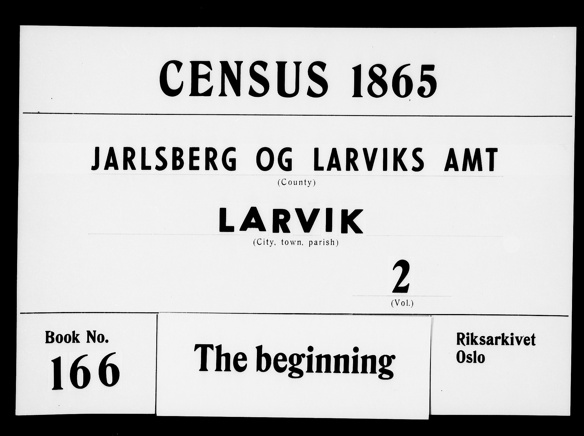 RA, Folketelling 1865 for 0707P Larvik prestegjeld, 1865, s. 664