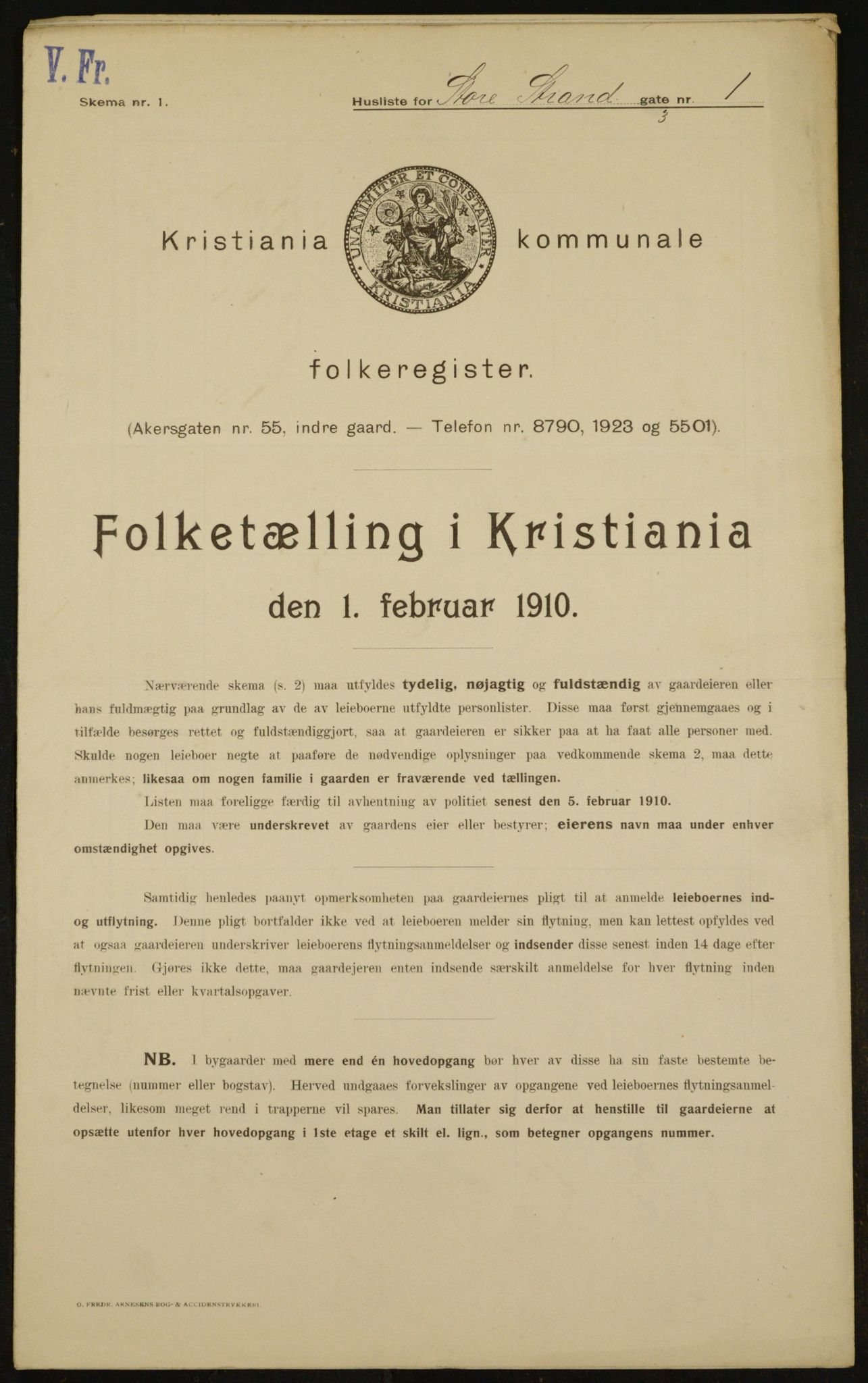 OBA, Kommunal folketelling 1.2.1910 for Kristiania, 1910, s. 97700