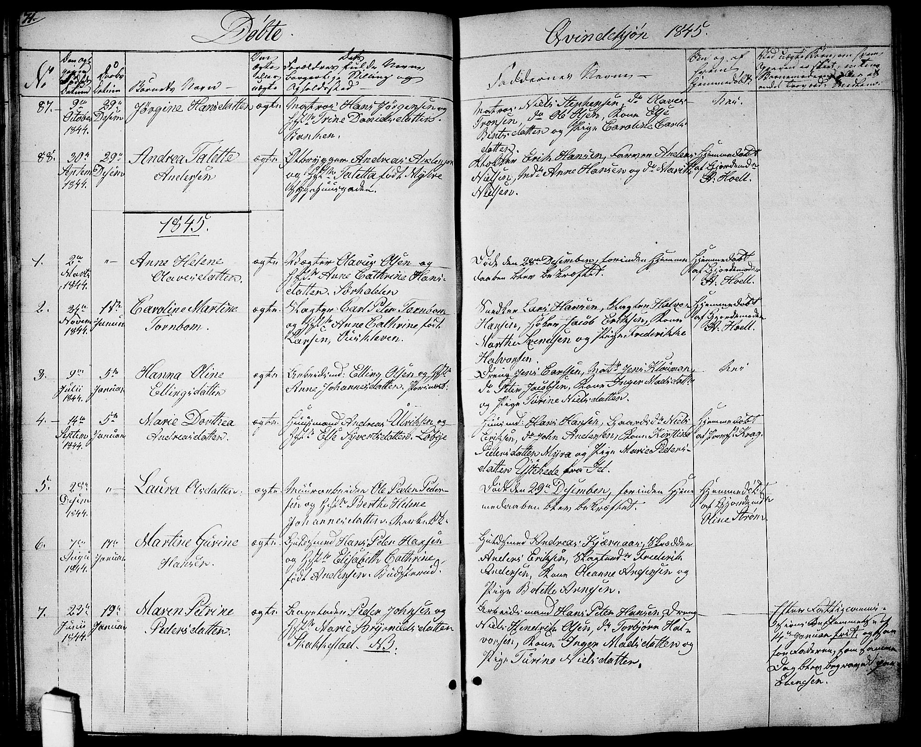 Halden prestekontor Kirkebøker, AV/SAO-A-10909/G/Ga/L0004: Klokkerbok nr. 4, 1845-1854, s. 71