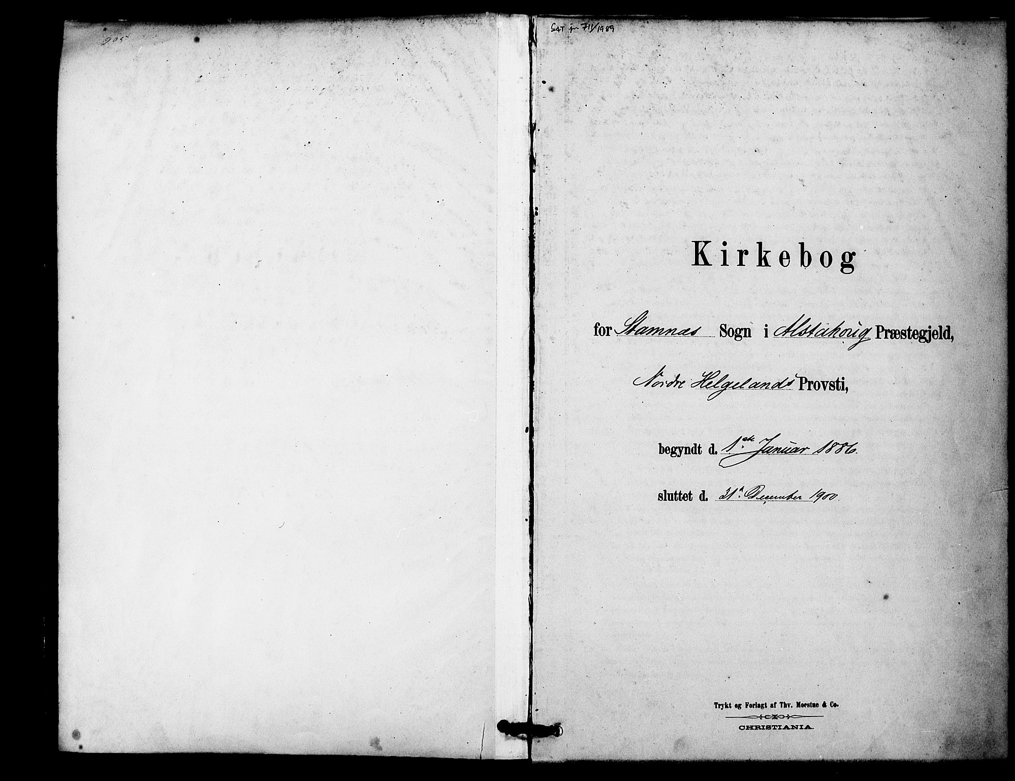 Ministerialprotokoller, klokkerbøker og fødselsregistre - Nordland, AV/SAT-A-1459/831/L0471: Ministerialbok nr. 831A02, 1886-1901