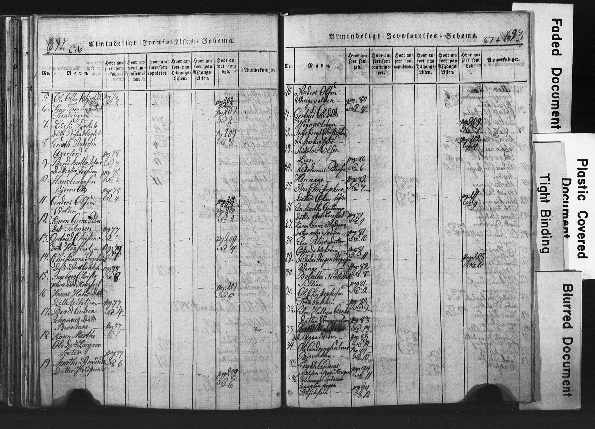 Ministerialprotokoller, klokkerbøker og fødselsregistre - Nord-Trøndelag, SAT/A-1458/701/L0017: Klokkerbok nr. 701C01, 1817-1825, s. 676-677
