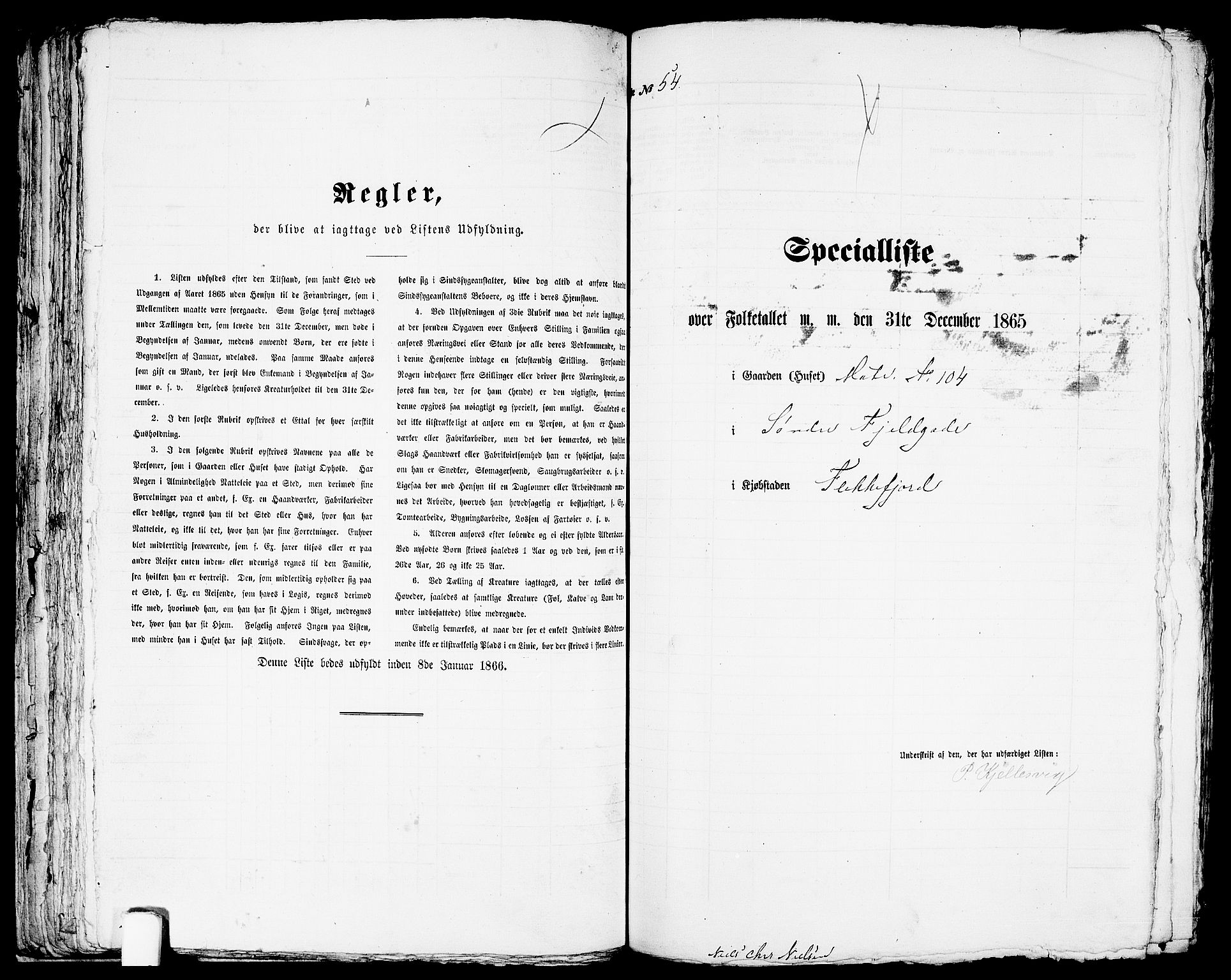 RA, Folketelling 1865 for 1004B Flekkefjord prestegjeld, Flekkefjord kjøpstad, 1865, s. 114