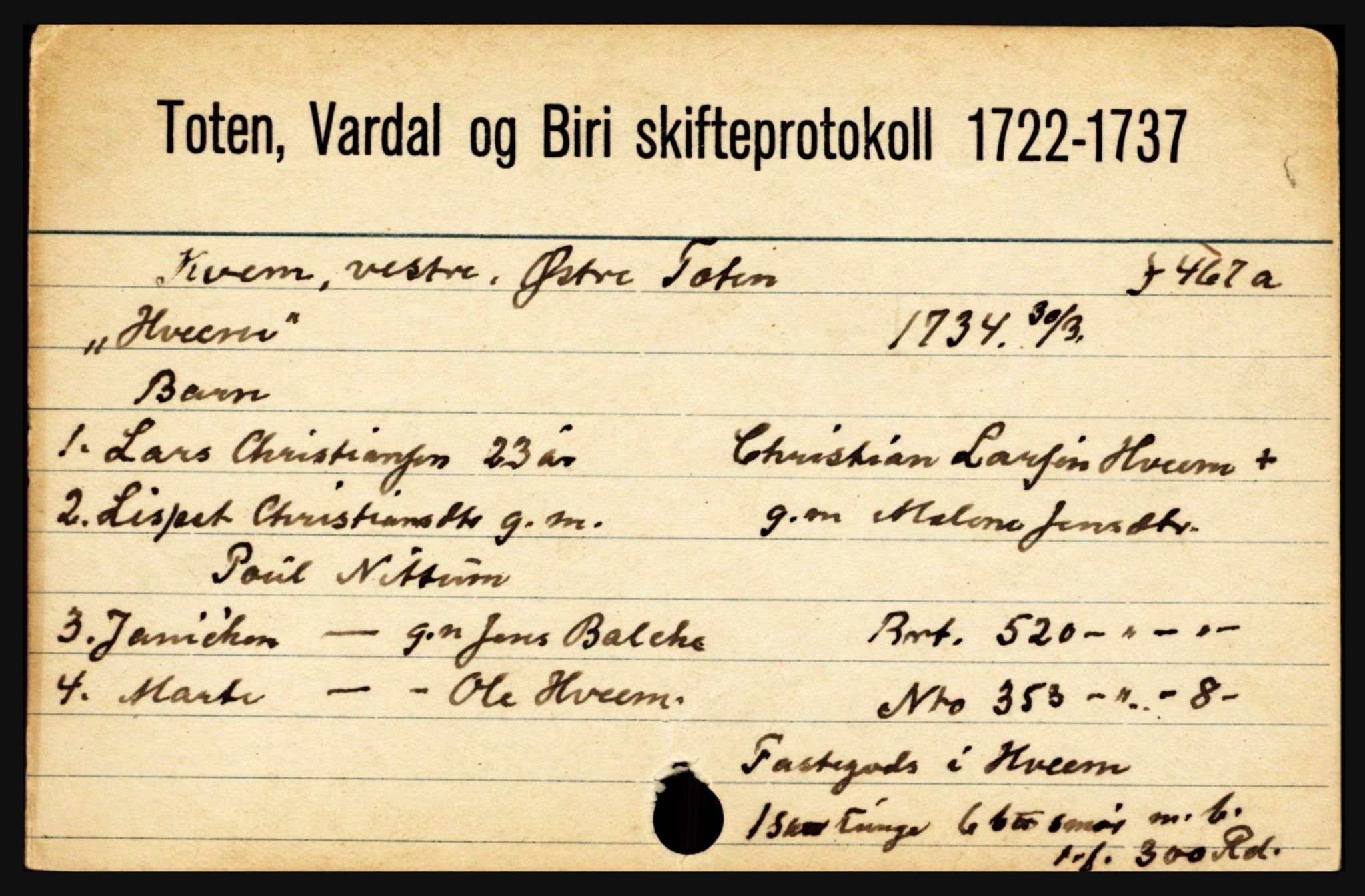 Toten tingrett, SAH/TING-006/J, 1657-1903, s. 11877