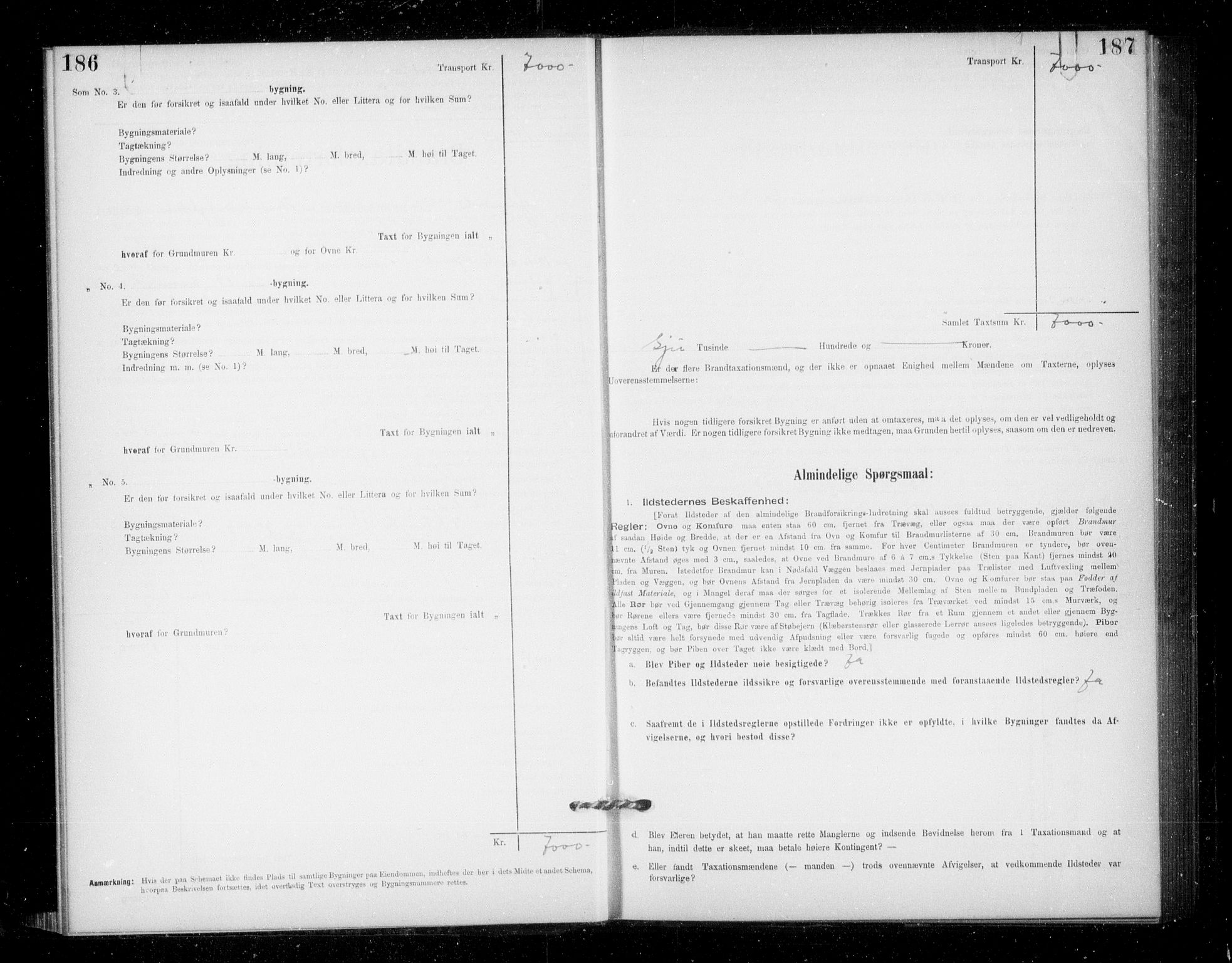 Lensmannen i Jondal, SAB/A-33101/0012/L0005: Branntakstprotokoll, skjematakst, 1894-1951, s. 186-187