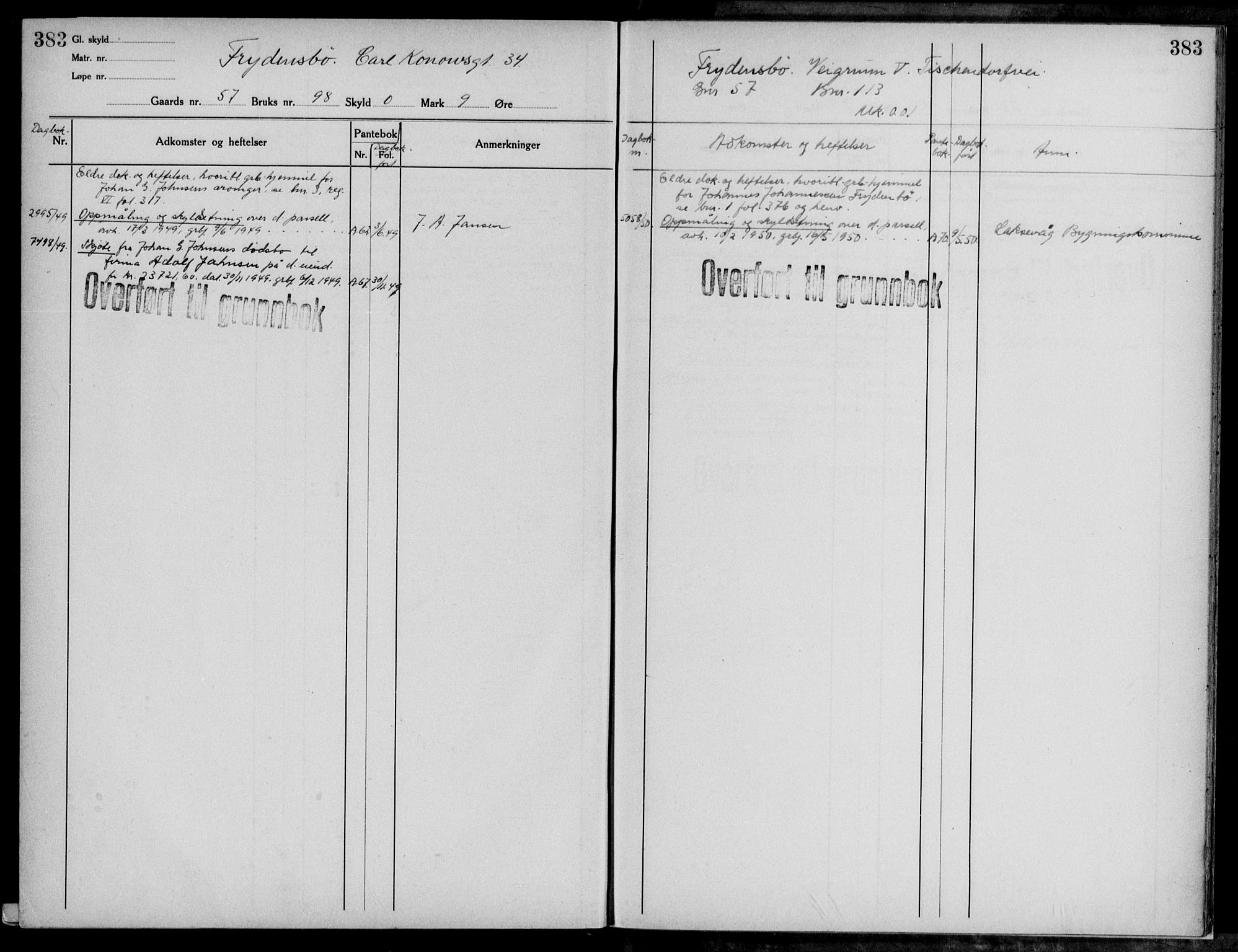 Midhordland sorenskriveri, AV/SAB-A-3001/1/G/Ga/Gab/L0117: Panteregister nr. II.A.b.117, s. 383