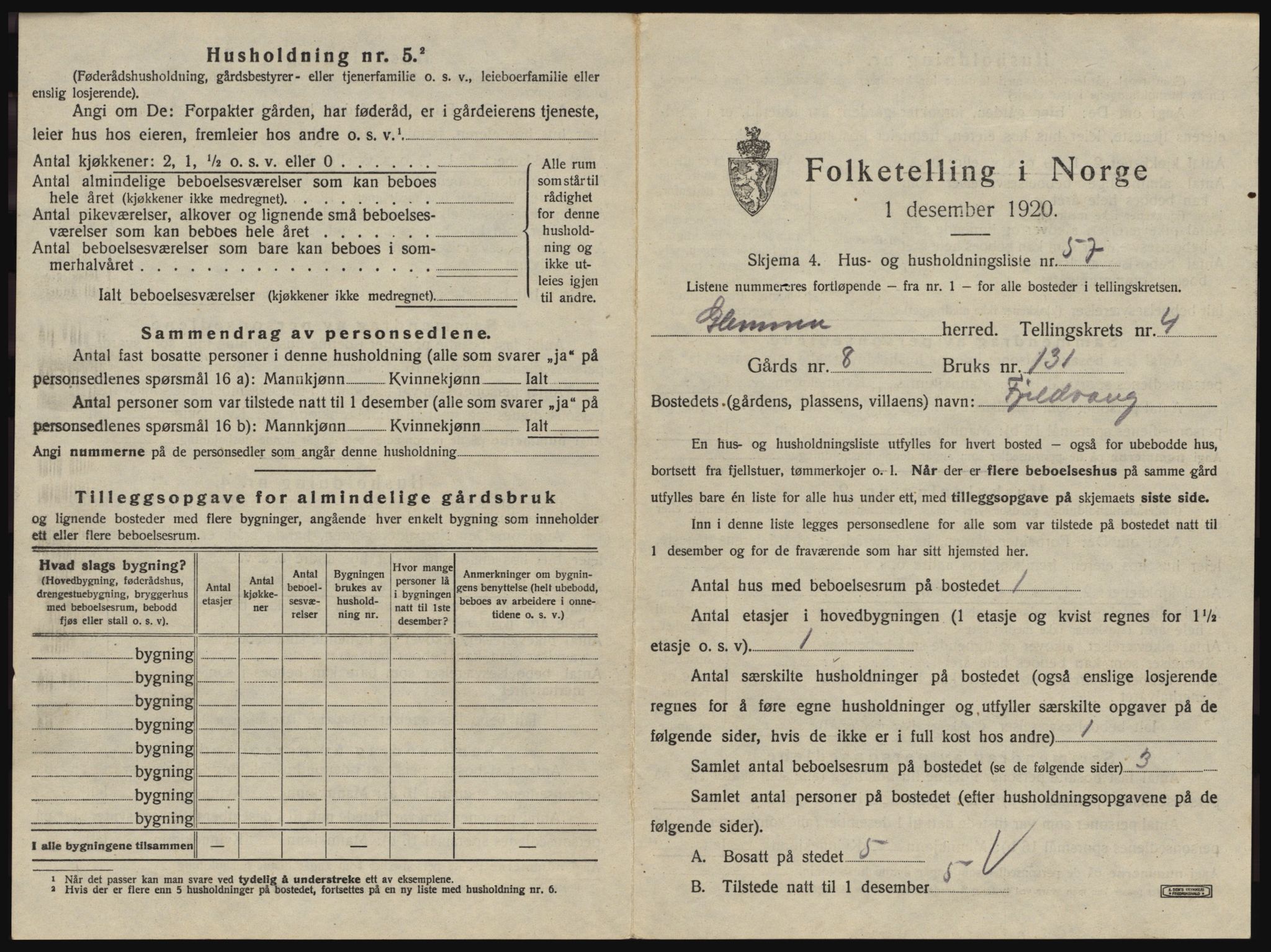 SAO, Folketelling 1920 for 0132 Glemmen herred, 1920, s. 741