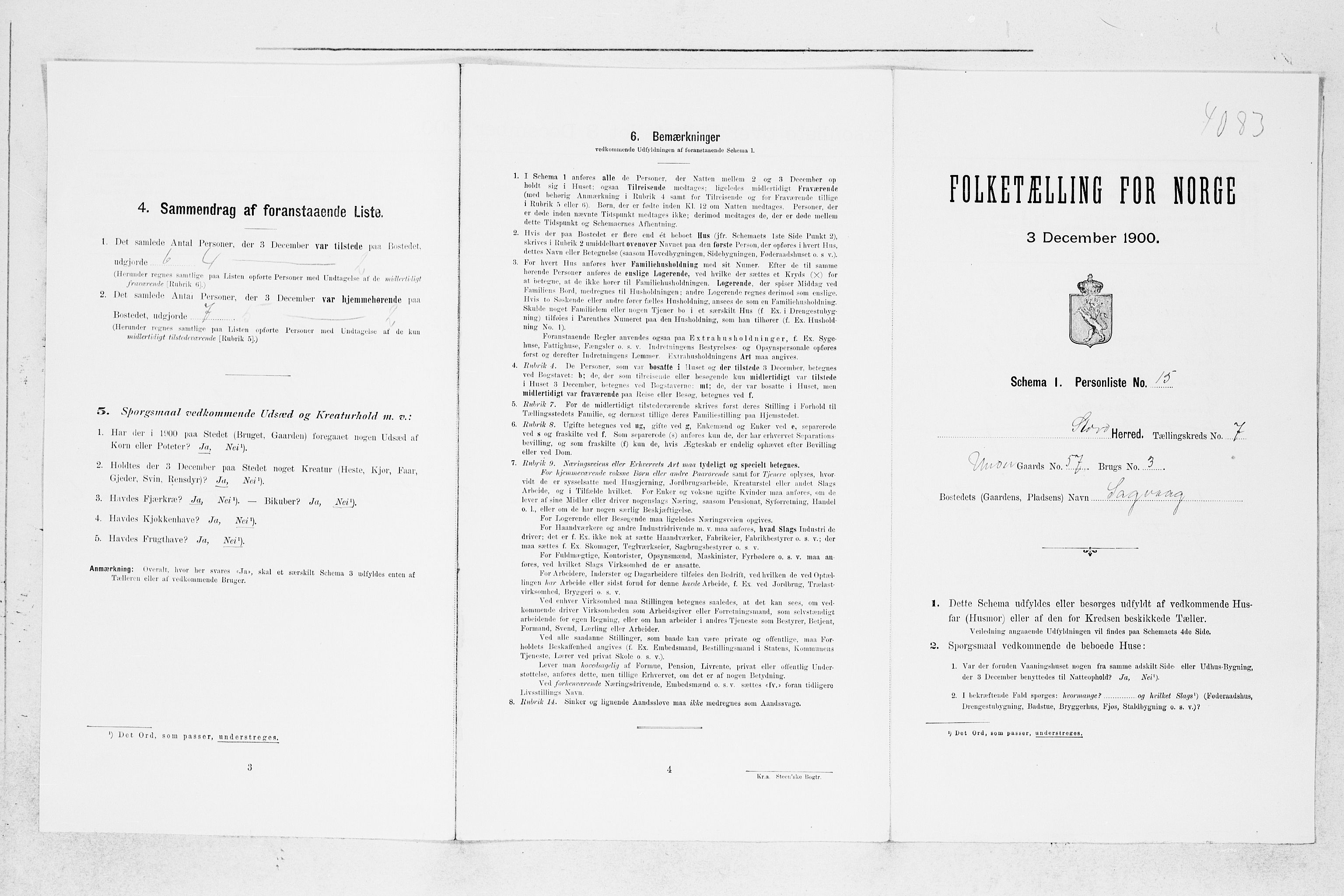SAB, Folketelling 1900 for 1221 Stord herred, 1900, s. 693