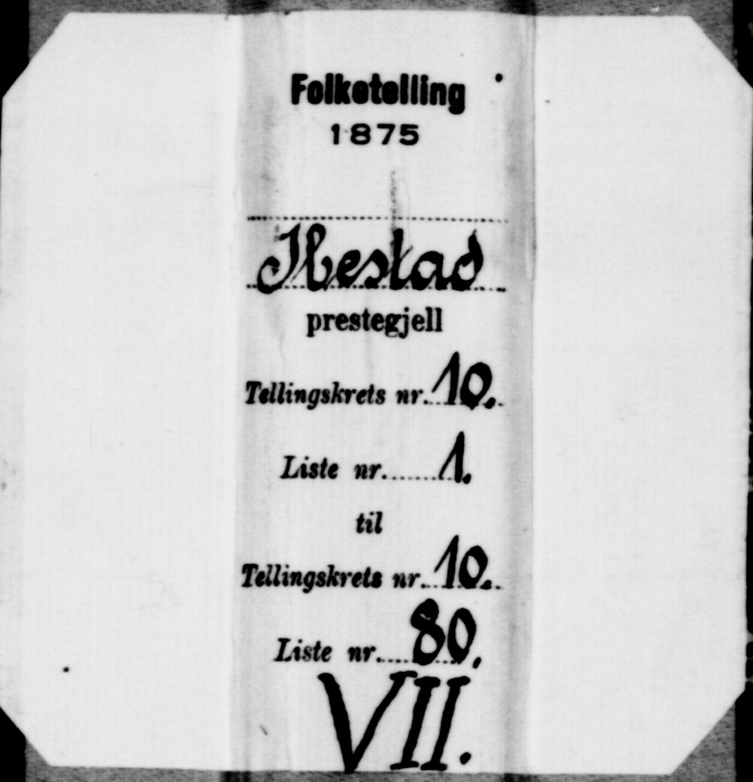 SATØ, Folketelling 1875 for 1917P Ibestad prestegjeld, 1875