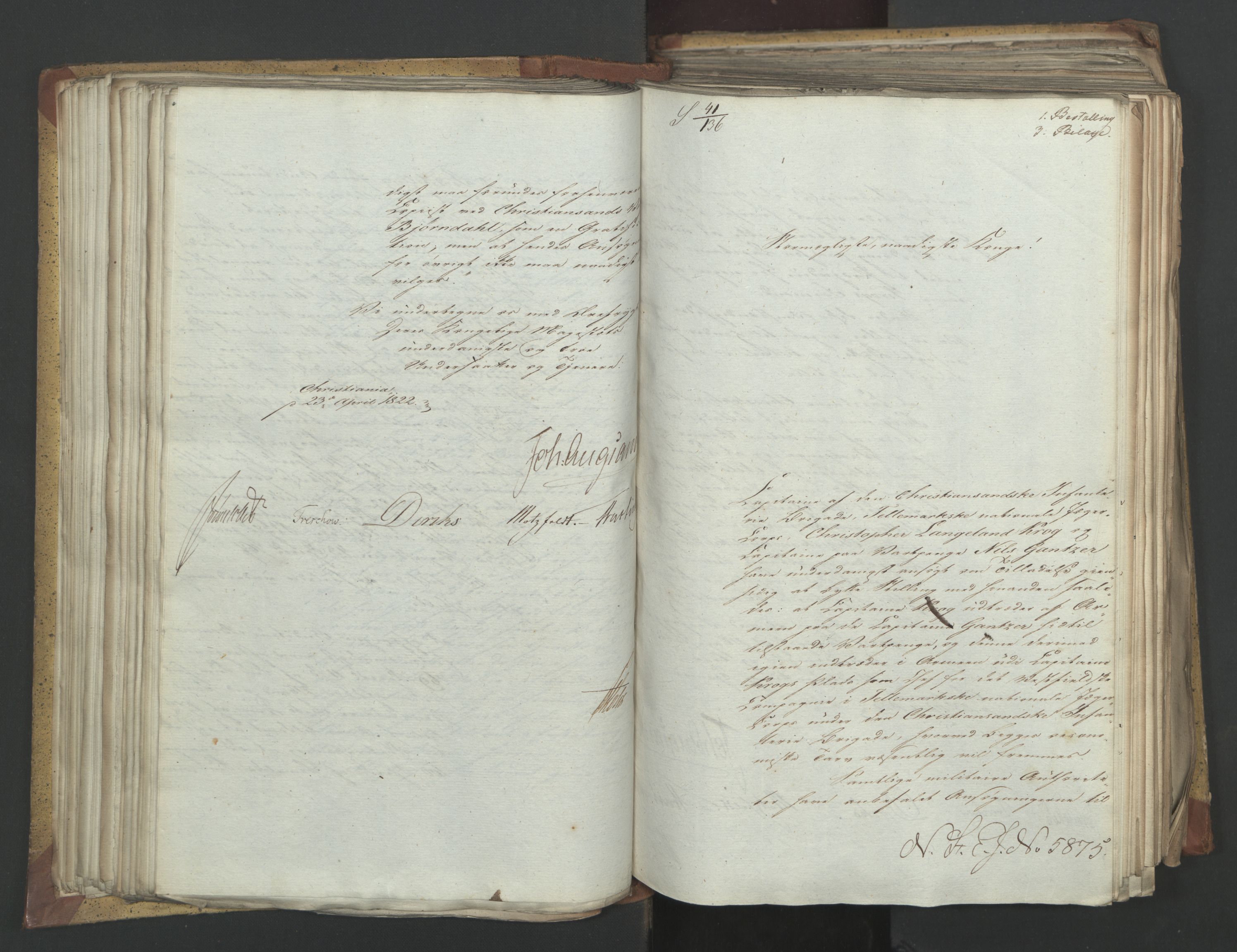 Statsrådsavdelingen i Stockholm, AV/RA-S-1003/D/Da/L0030: Regjeringsinnstillinger nr. 5800-5931, 1822, s. 155