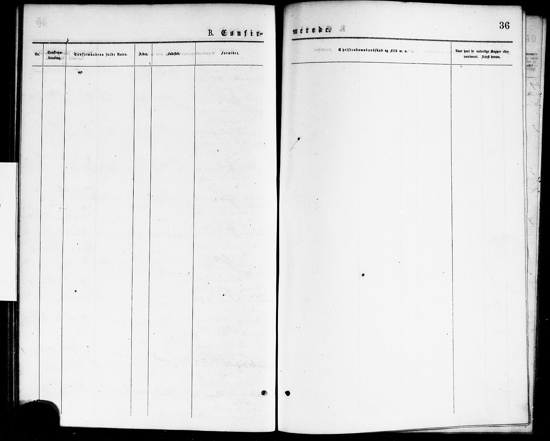 Paulus prestekontor Kirkebøker, SAO/A-10871/F/Fa/L0002: Ministerialbok nr. 2, 1875-1878, s. 36