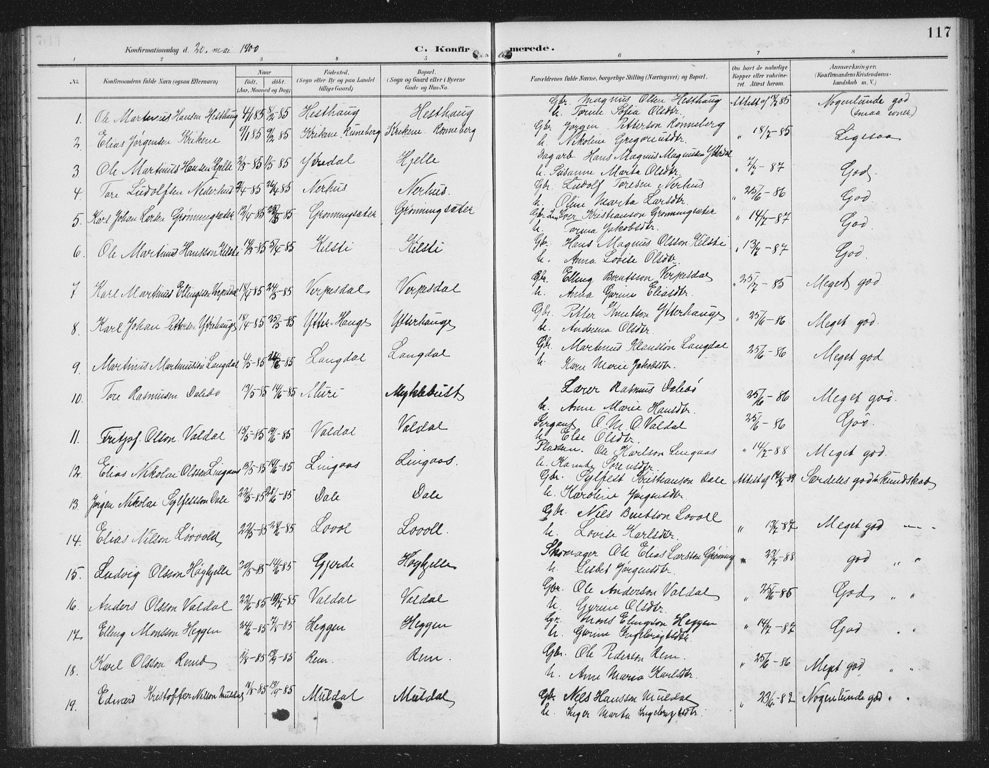 Ministerialprotokoller, klokkerbøker og fødselsregistre - Møre og Romsdal, AV/SAT-A-1454/519/L0264: Klokkerbok nr. 519C05, 1892-1910, s. 117