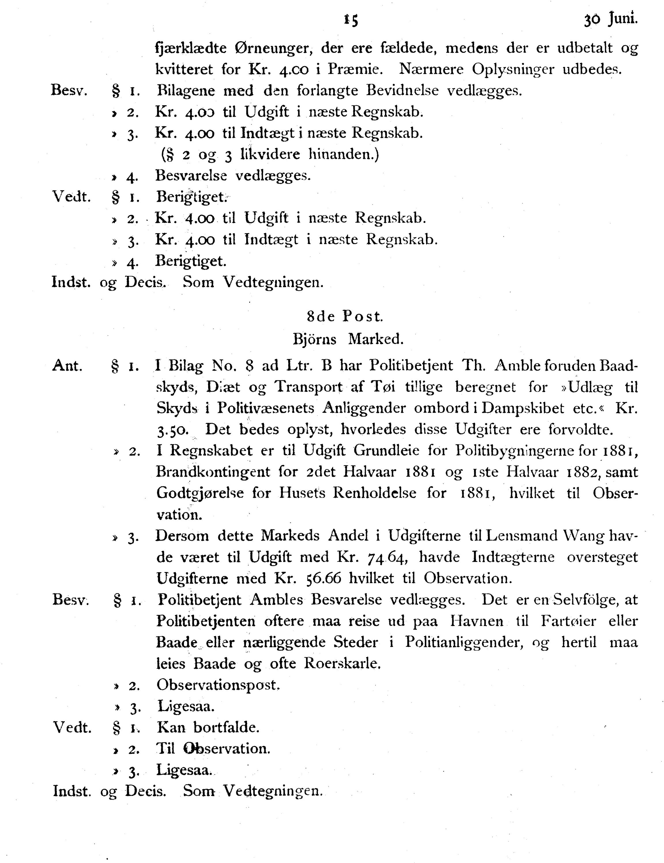 Nordland Fylkeskommune. Fylkestinget, AIN/NFK-17/176/A/Ac/L0014: Fylkestingsforhandlinger 1881-1885, 1881-1885