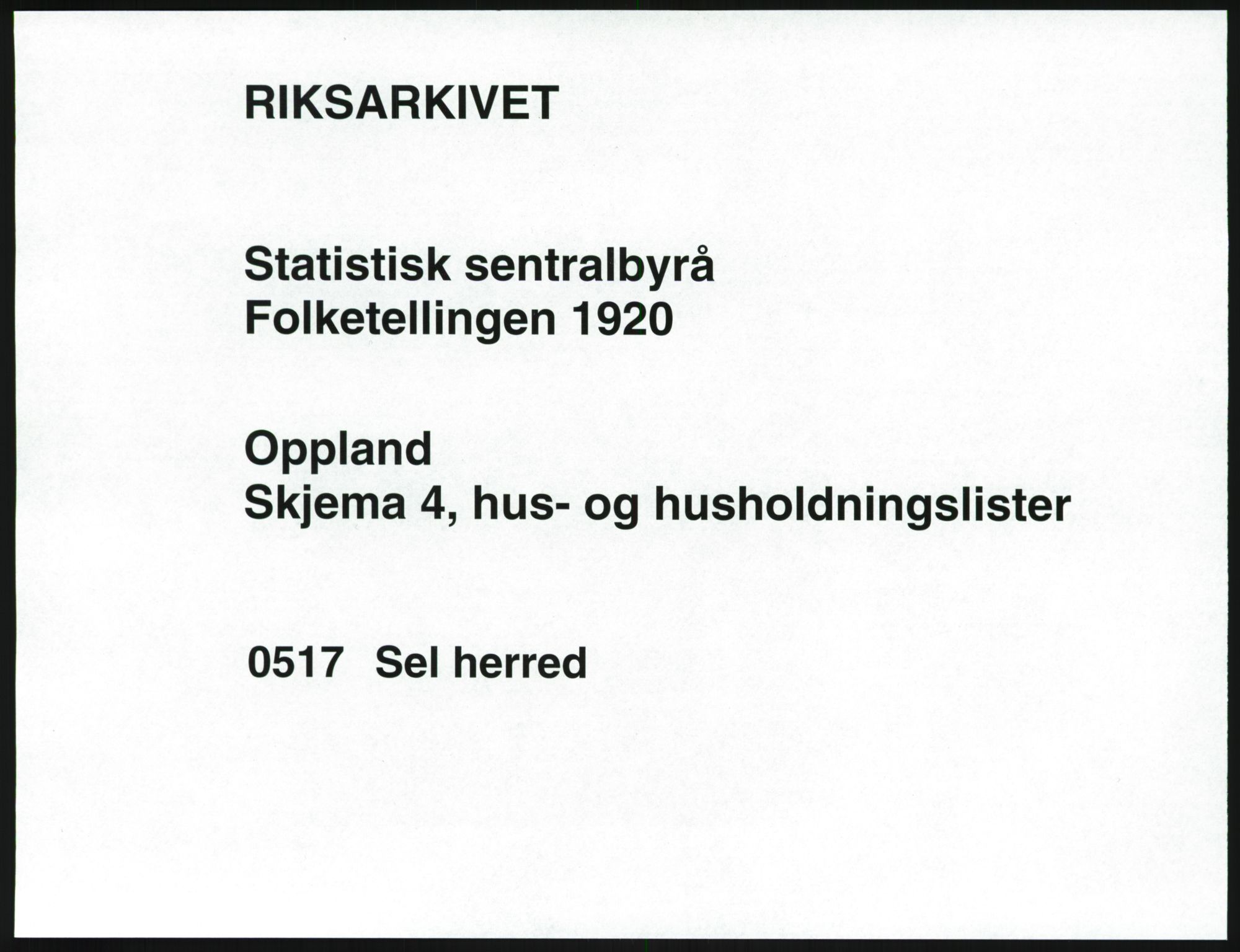 SAH, Folketelling 1920 for 0517 Sel herred, 1920, s. 32