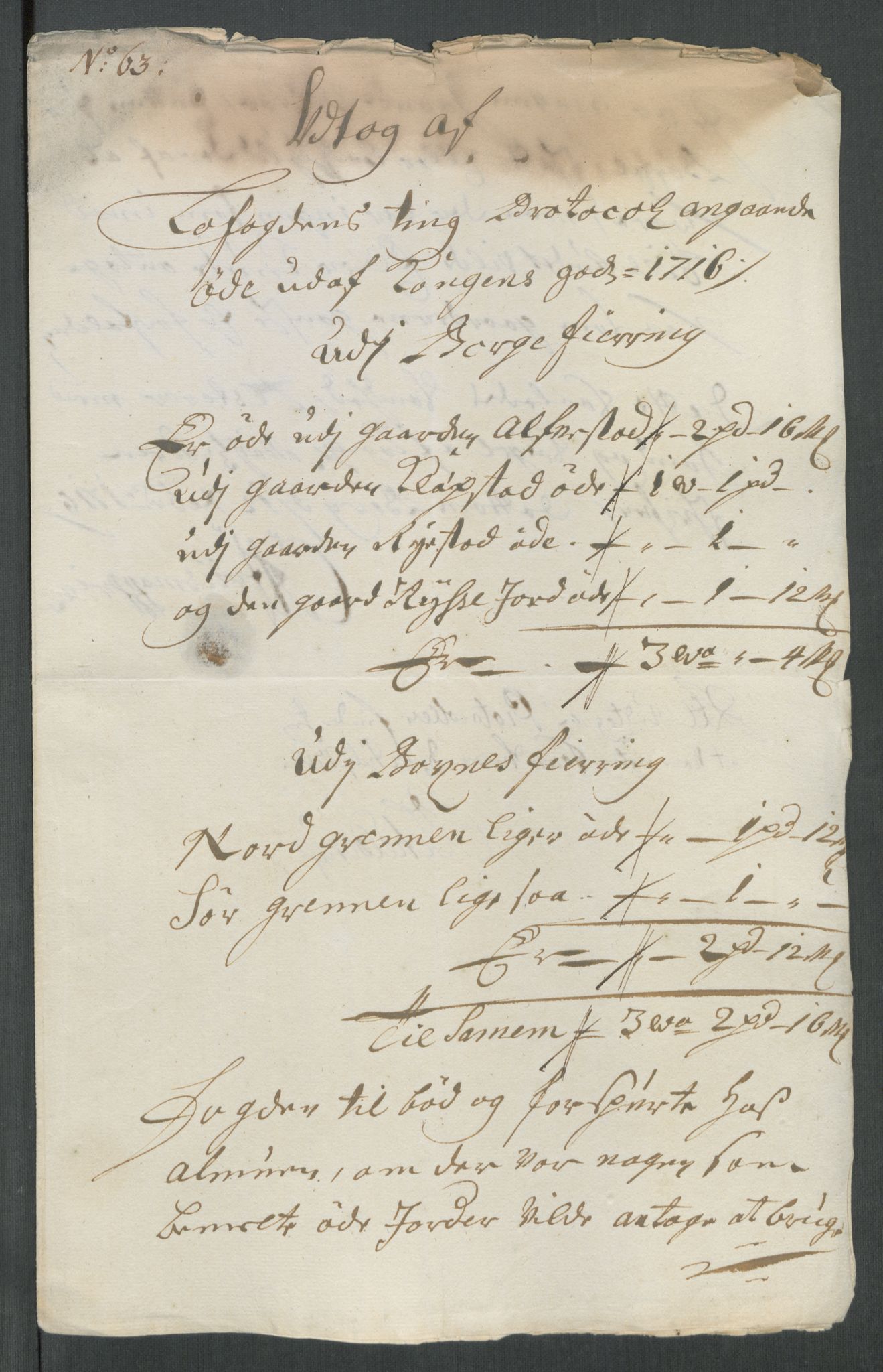 Rentekammeret inntil 1814, Reviderte regnskaper, Fogderegnskap, RA/EA-4092/R67/L4682: Fogderegnskap Vesterålen, Andenes og Lofoten, 1716, s. 304