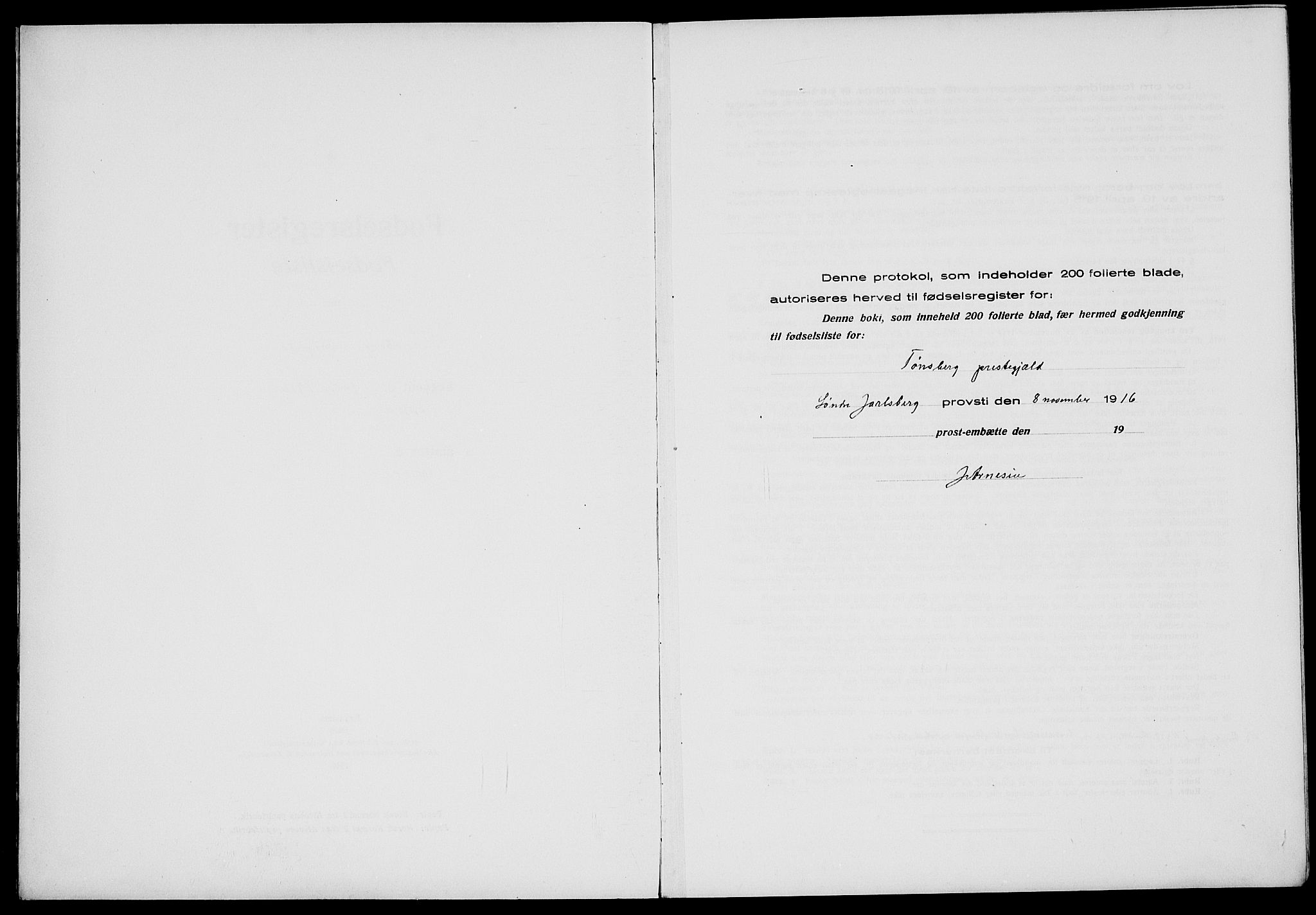 Tønsberg kirkebøker, AV/SAKO-A-330/J/Ja/L0001: Fødselsregister nr. 1, 1916-1922