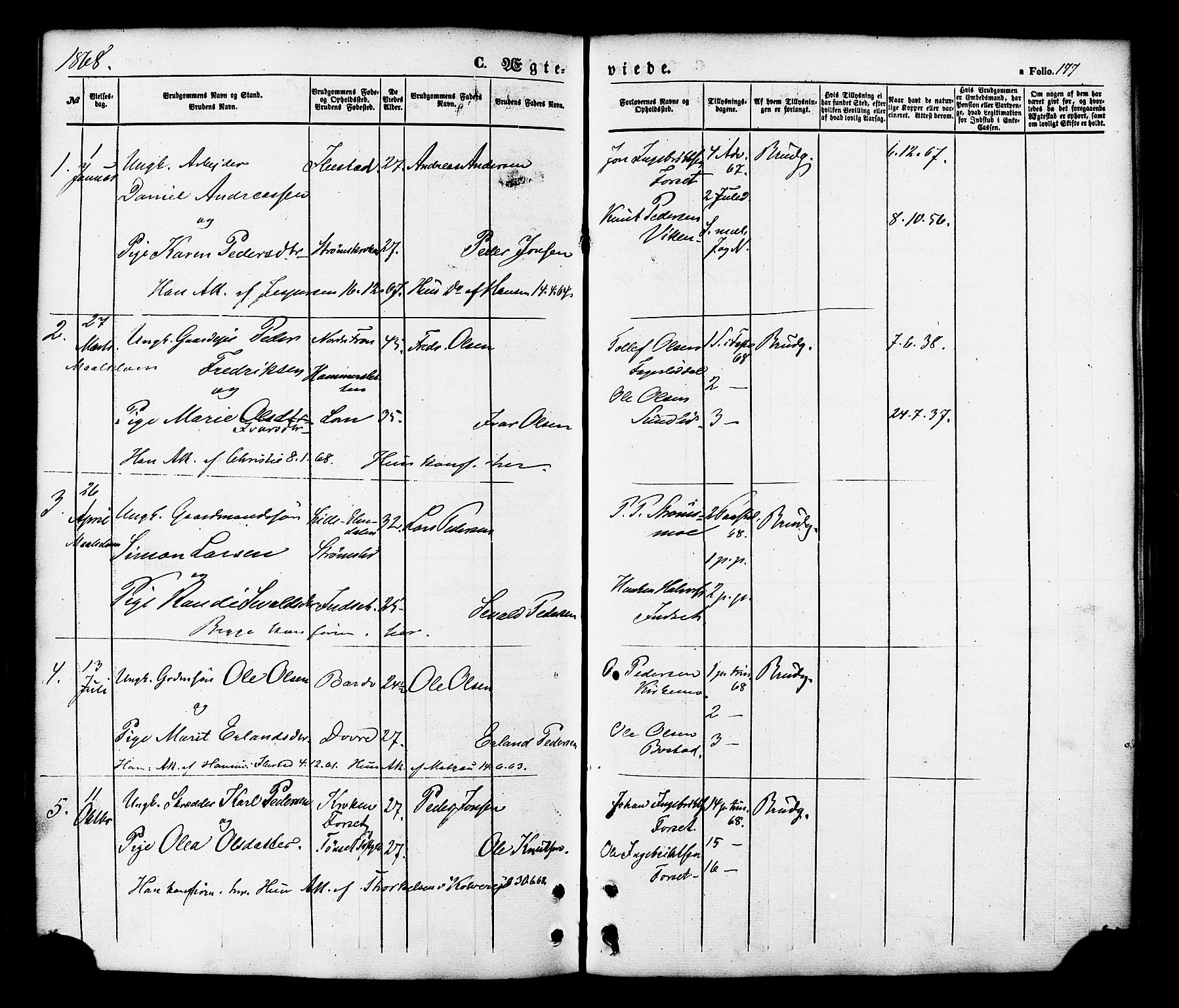 Målselv sokneprestembete, AV/SATØ-S-1311/G/Ga/Gaa/L0008kirke: Ministerialbok nr. 8, 1851-1877, s. 177
