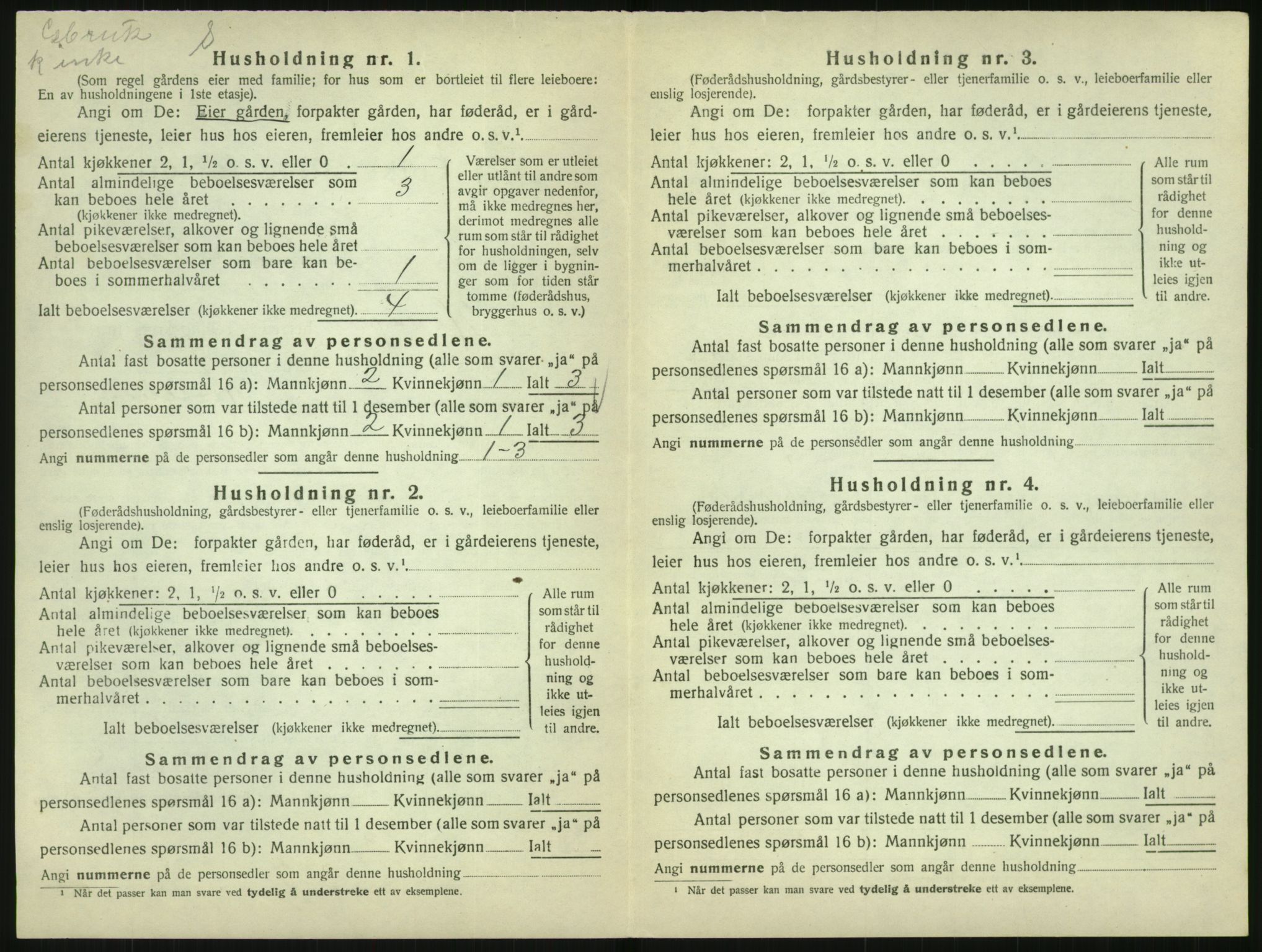 SAK, Folketelling 1920 for 0927 Høvåg herred, 1920, s. 381