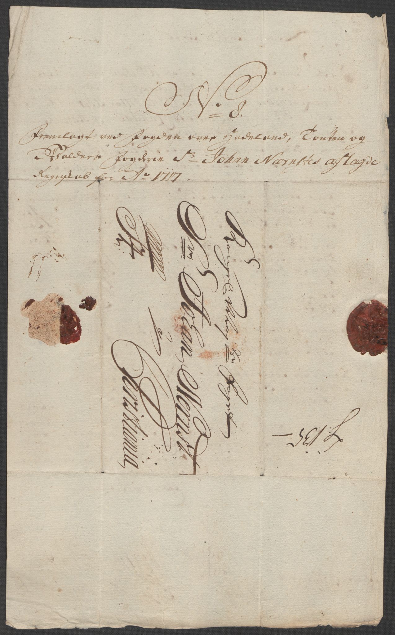 Rentekammeret inntil 1814, Reviderte regnskaper, Fogderegnskap, RA/EA-4092/R18/L1318: Fogderegnskap Hadeland, Toten og Valdres, 1717, s. 93